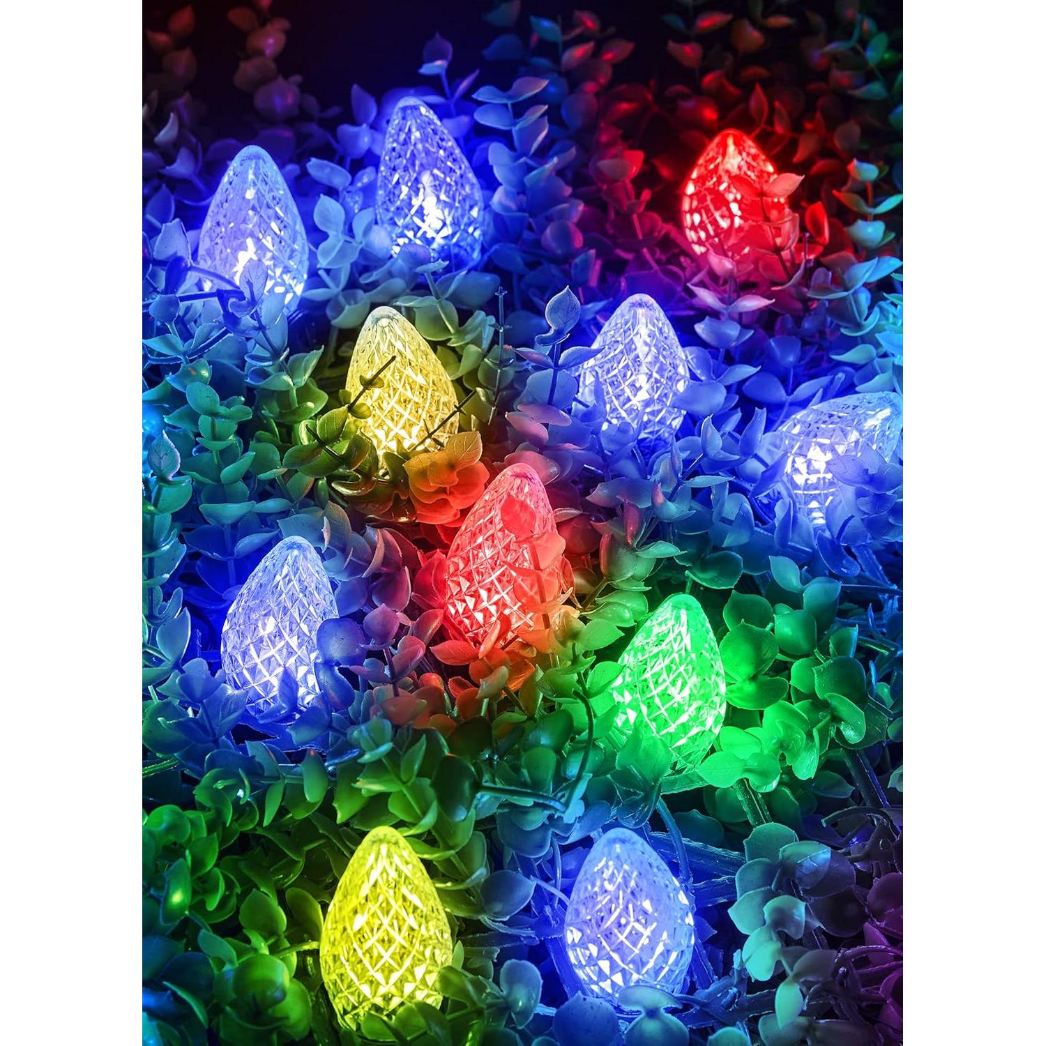 Luces de Navidad LED C9 Brightown 4.88m 25 bombillas fresa