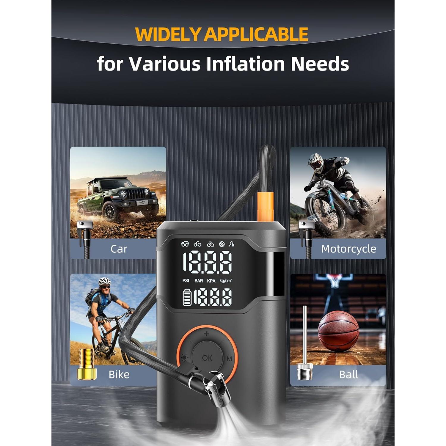 Compresor de Aire Portátil UZNY D03 150 PSI Bomba Inalámbrica