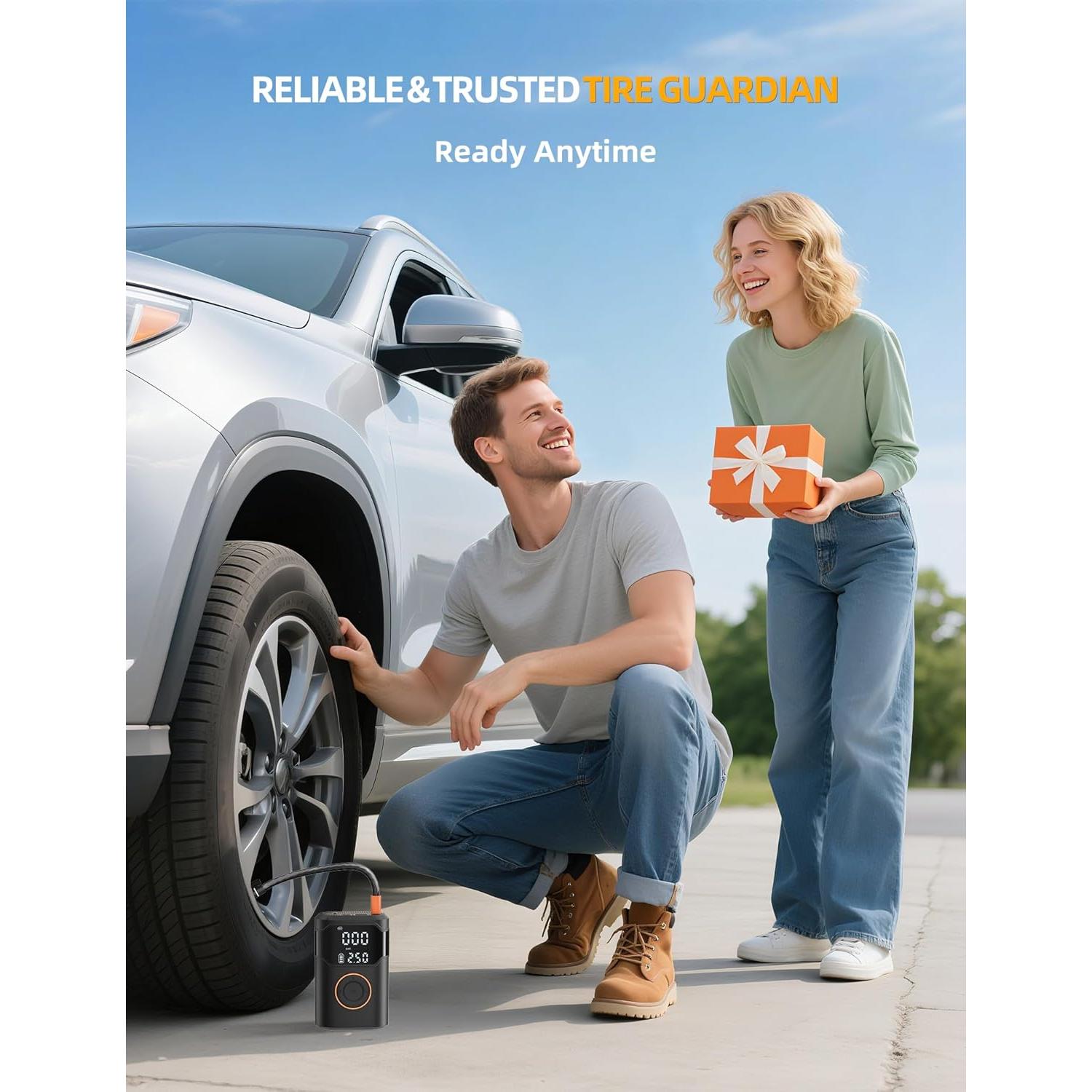 Compresor de Aire Portátil UZNY D03 150 PSI Bomba Inalámbrica