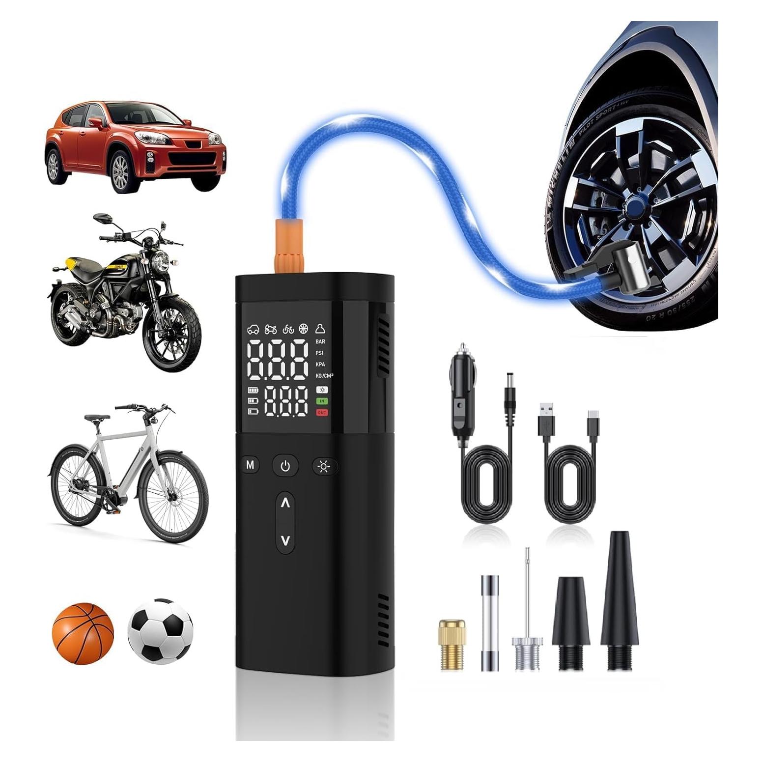 Compresor de Aire Portátil FNKJGS 150 PSI con Manómetro Digital