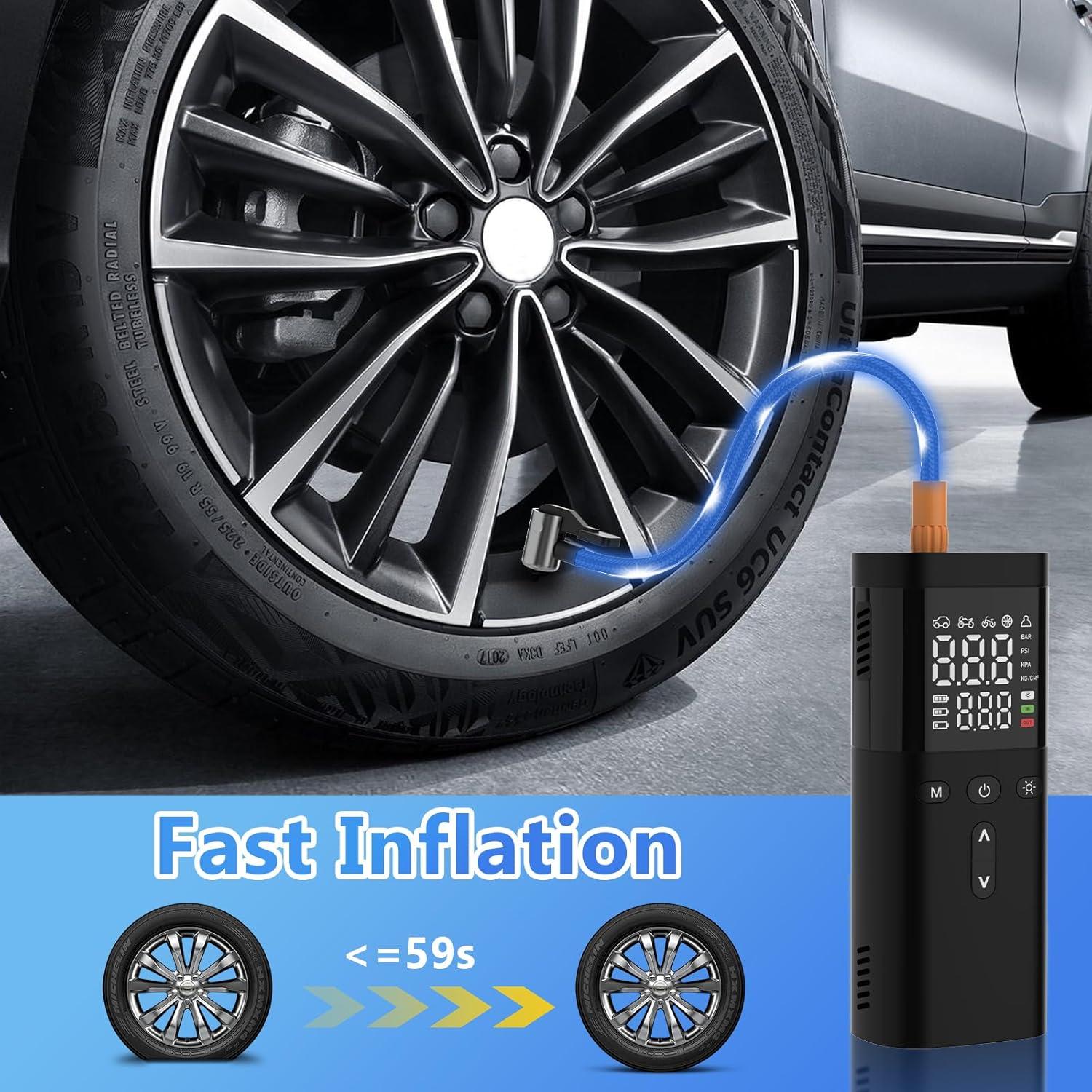 Compresor de Aire Portátil FNKJGS 150 PSI con Manómetro Digital