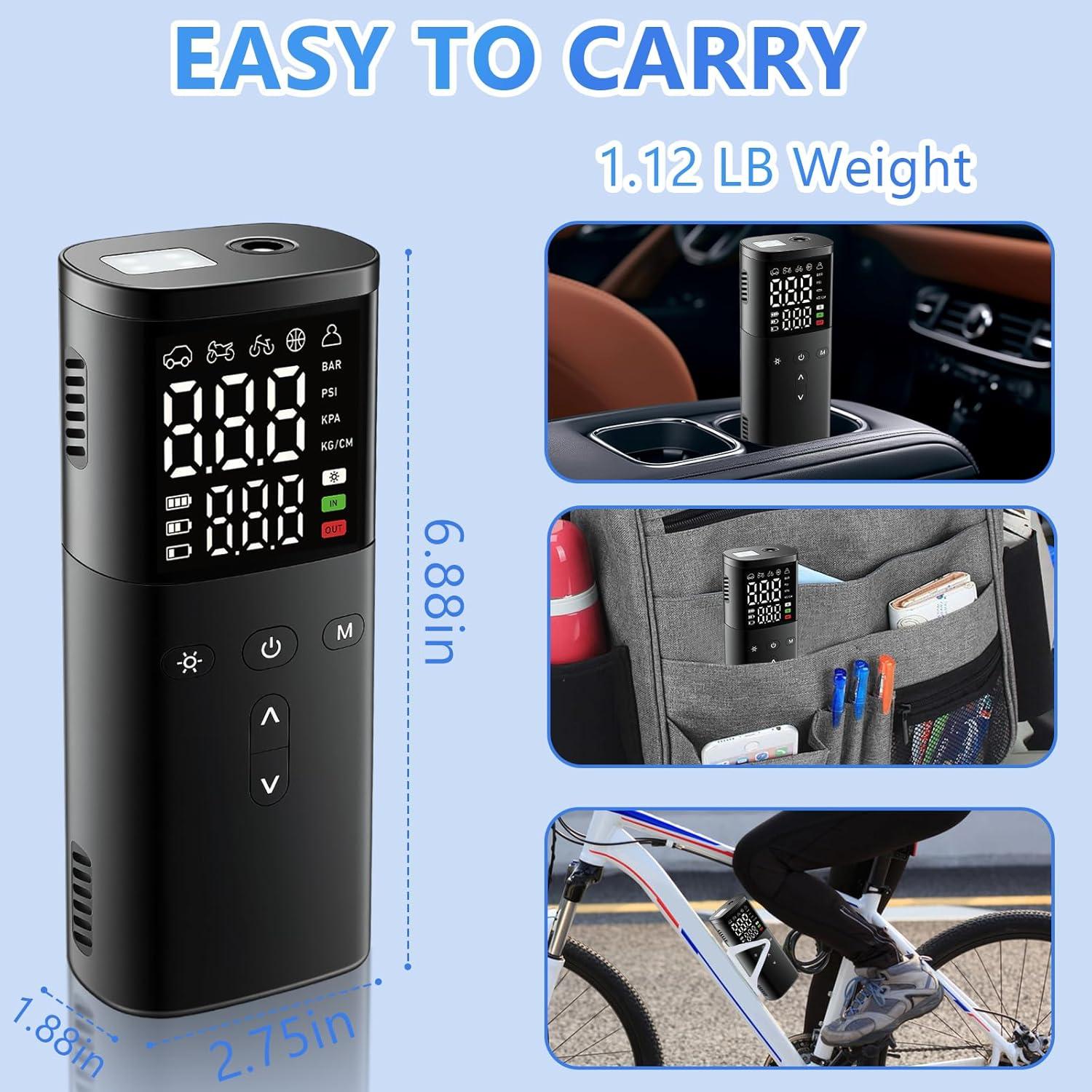 Compresor de Aire Portátil FNKJGS 150 PSI con Manómetro Digital