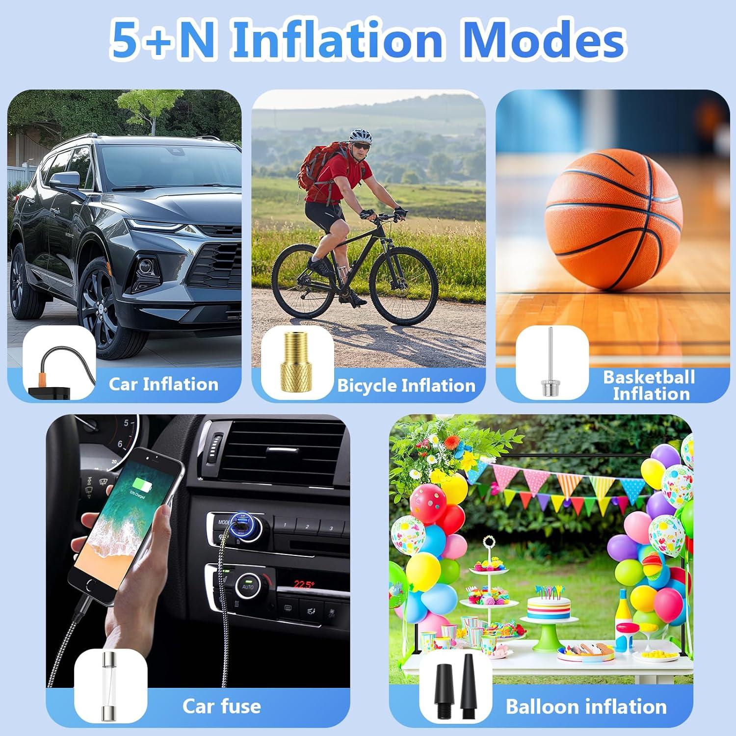 Compresor de Aire Portátil FNKJGS 150 PSI con Manómetro Digital