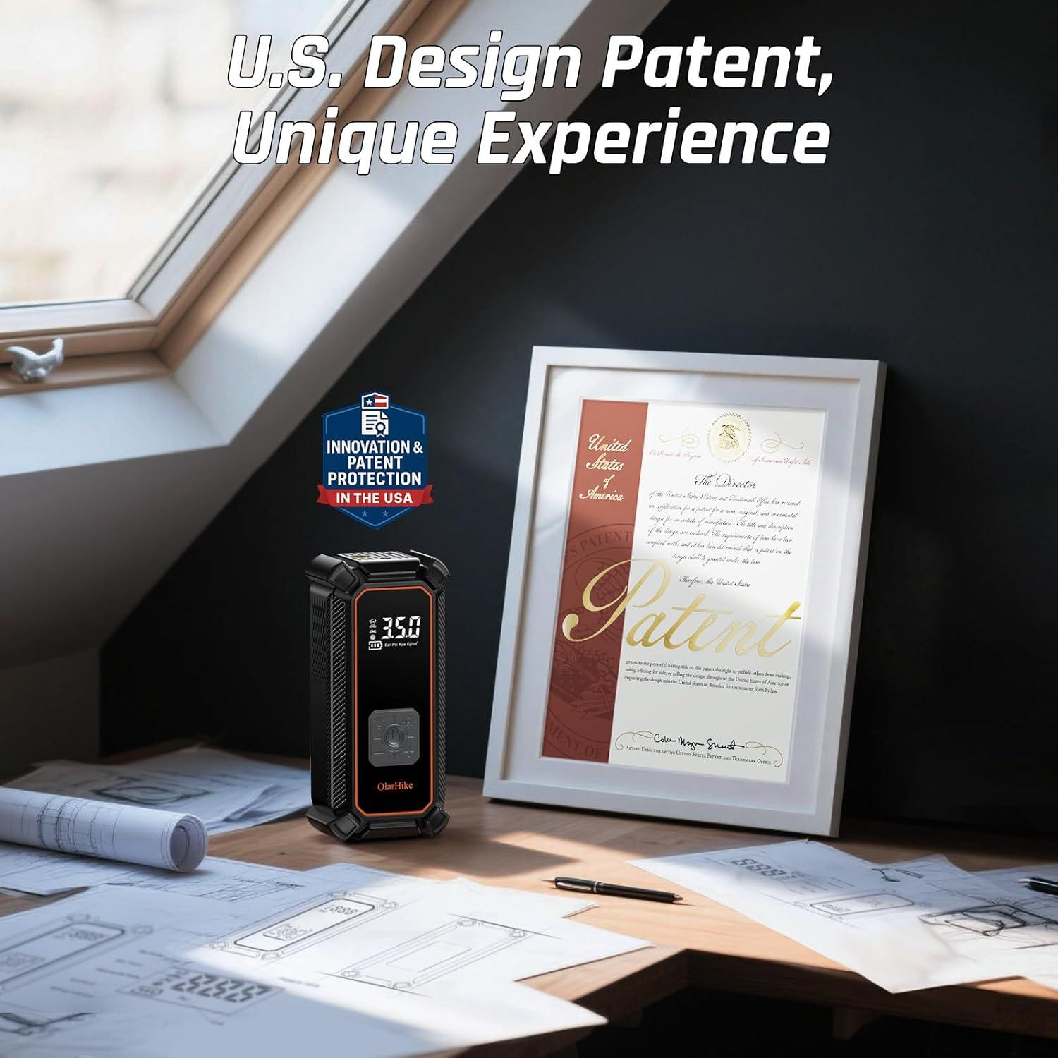 Compresor de Aire Portátil OlarHike 9000mAh 150PSI Automático