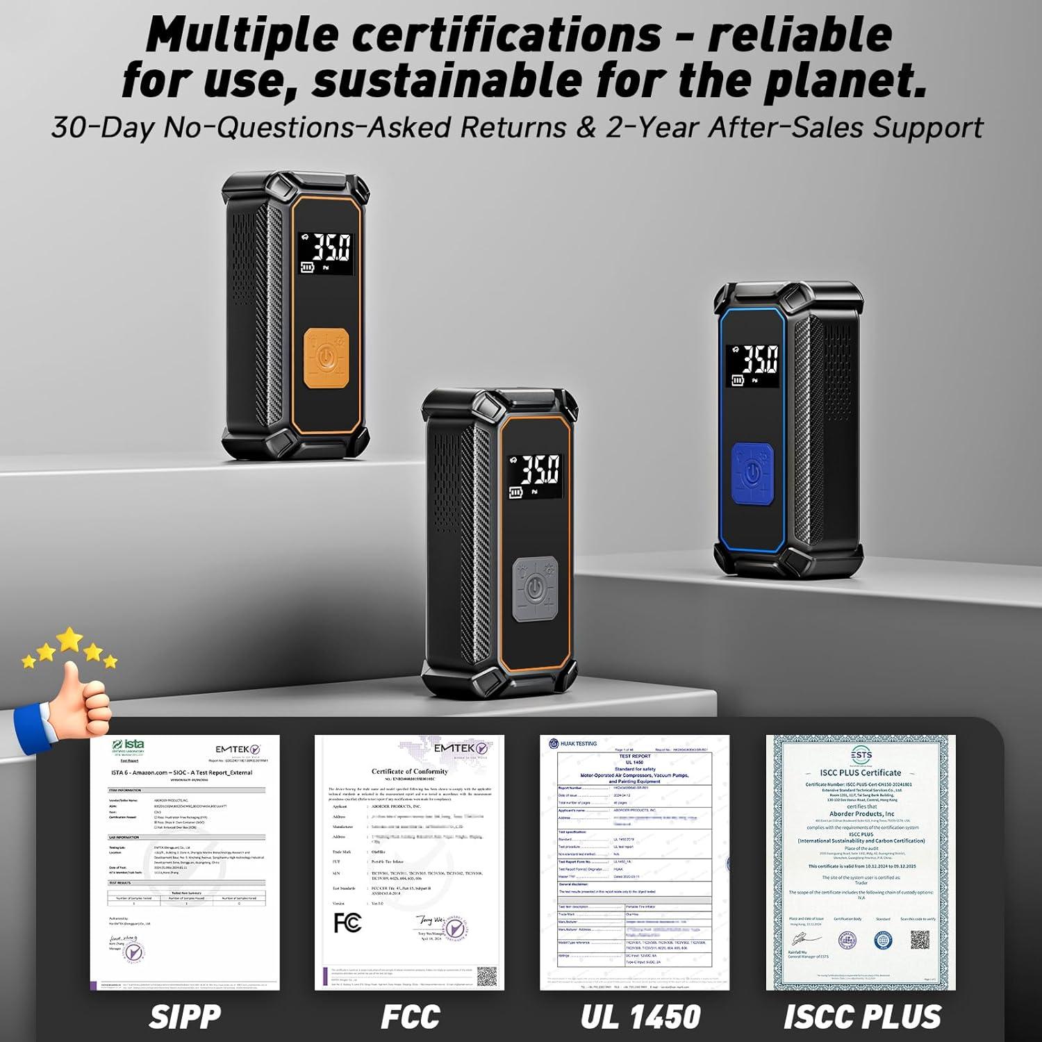 Compresor de Aire Portátil OlarHike 9000mAh 150PSI Automático