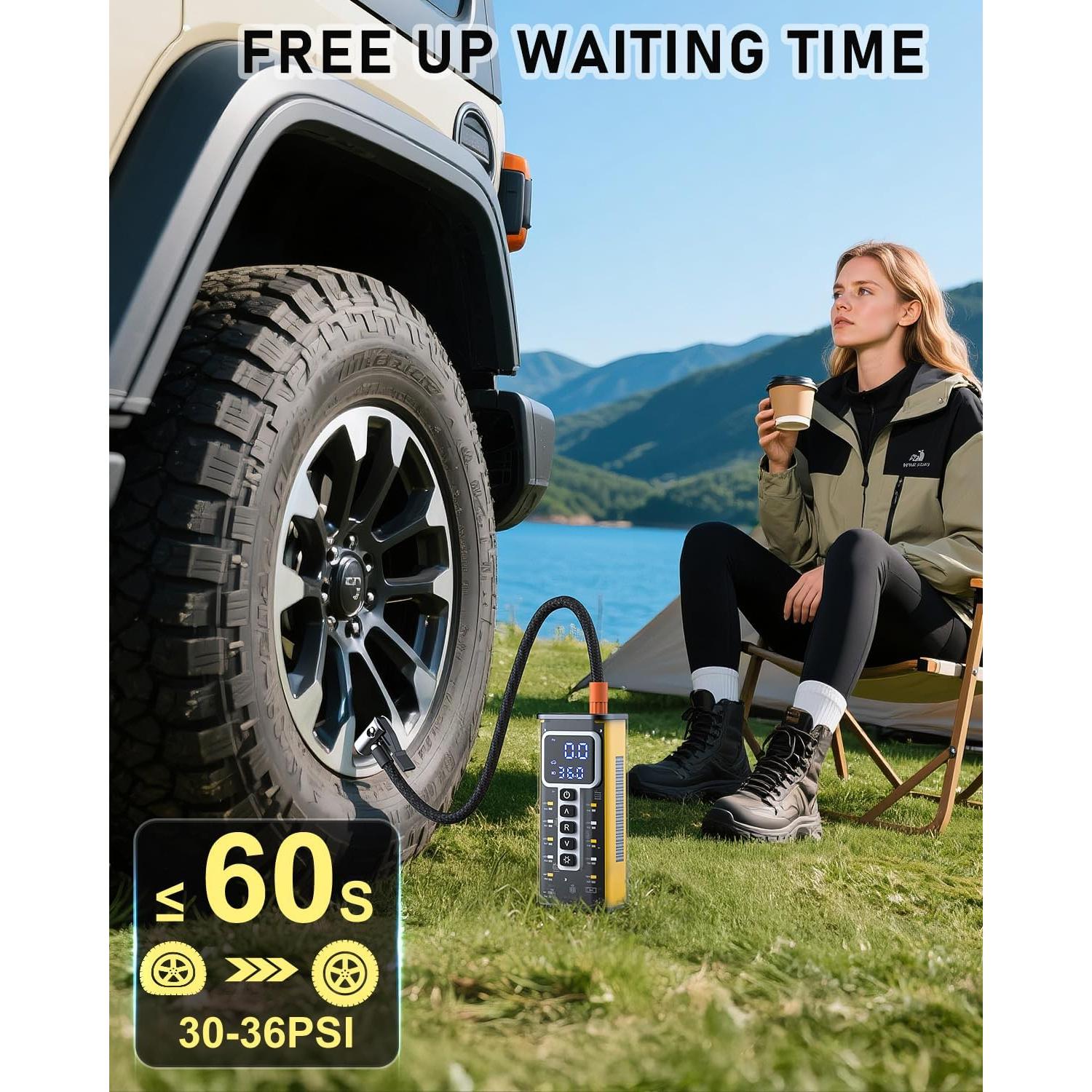 Compresor de Aire Portátil Teffim XM-8017 150 PSI 40L/min