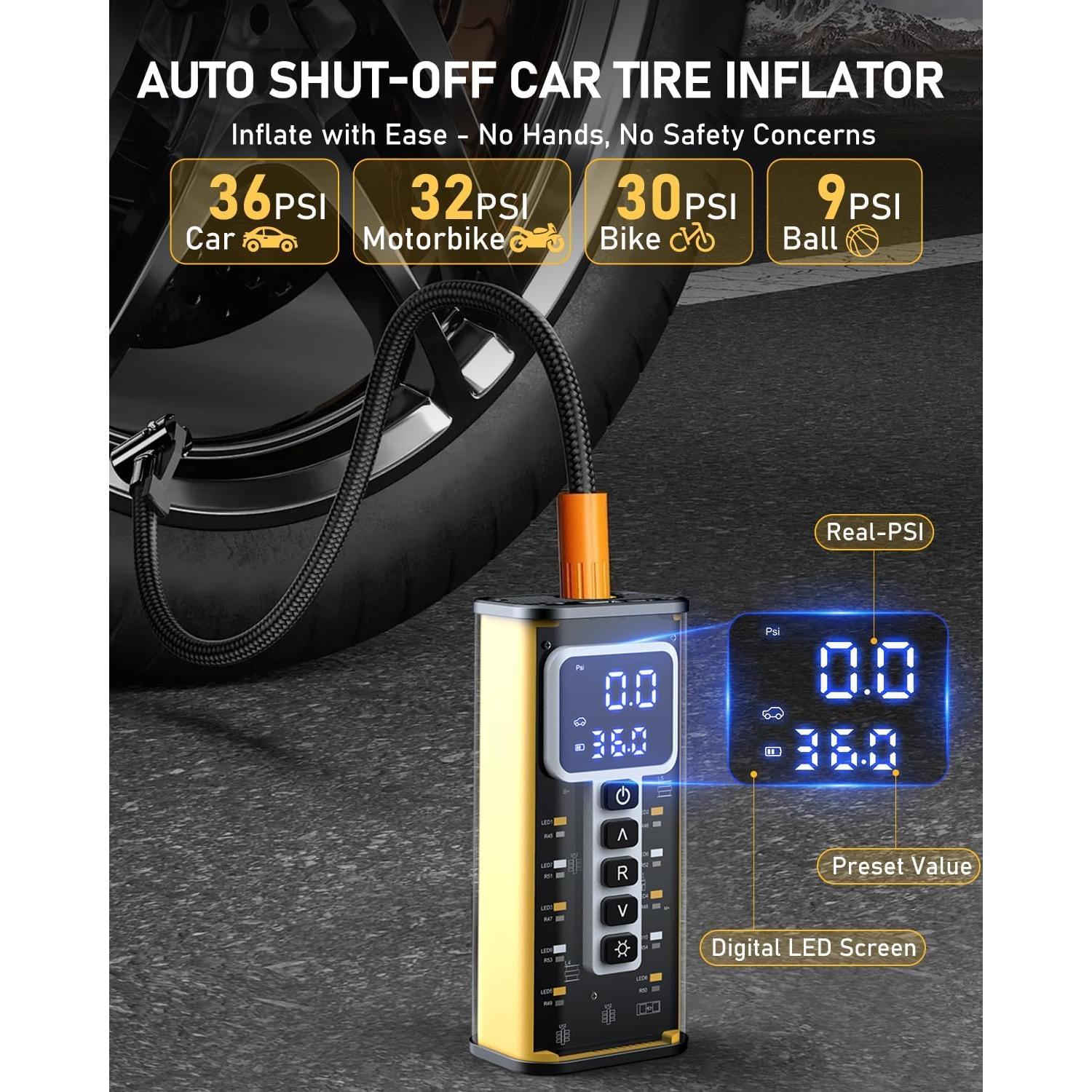 Compresor de Aire Portátil Teffim XM-8017 150 PSI 40L/min