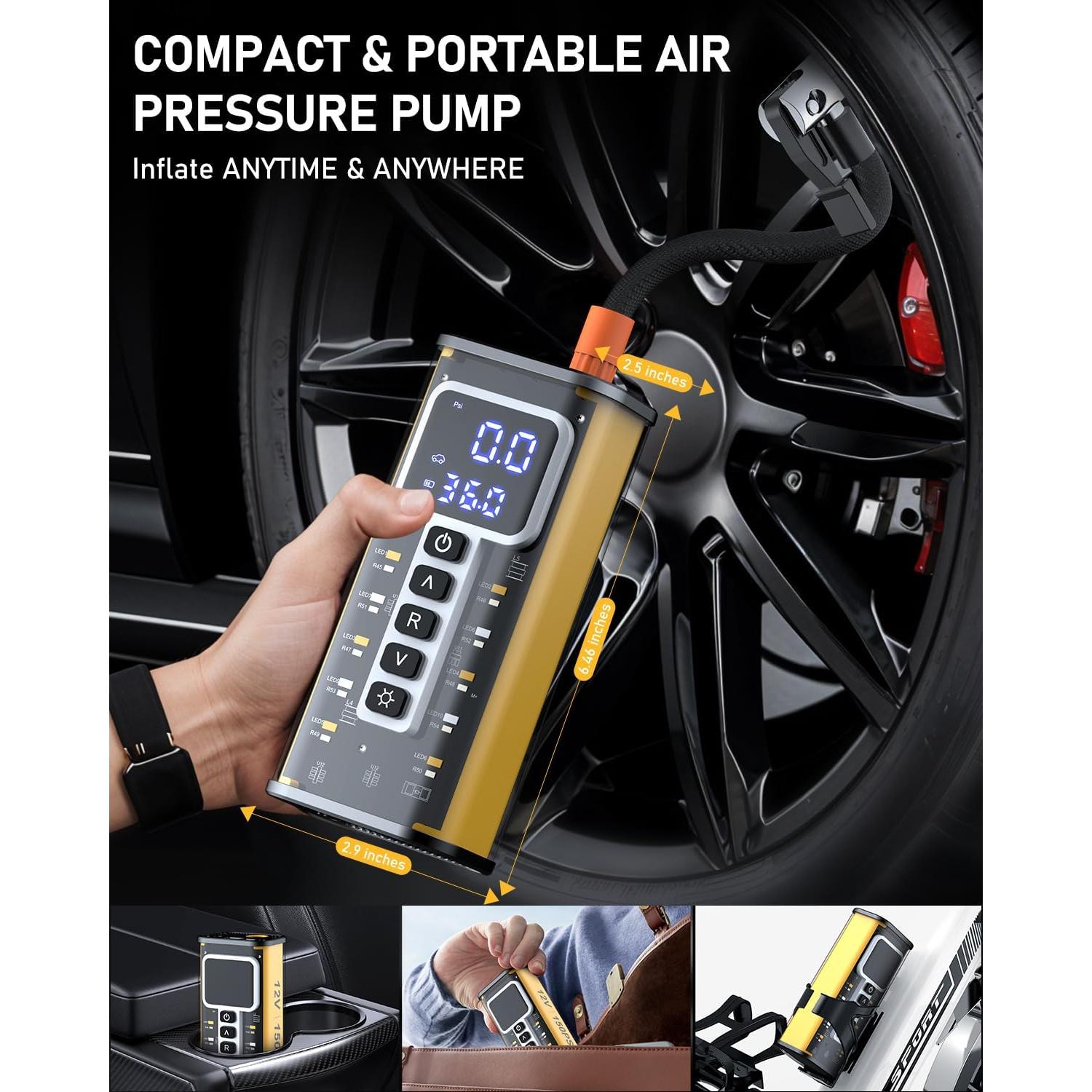 Compresor de Aire Portátil Teffim XM-8017 150 PSI 40L/min