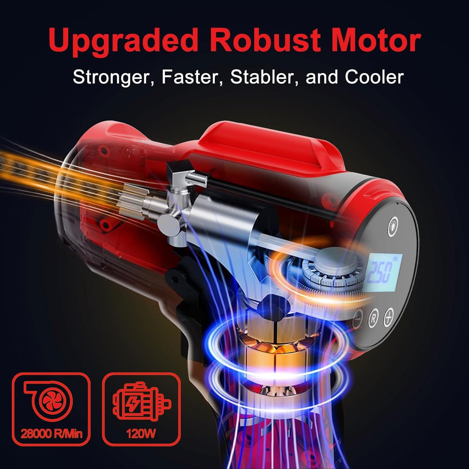 Compresor de Aire Portátil EAFCar 5622, 150 PSI, Batería