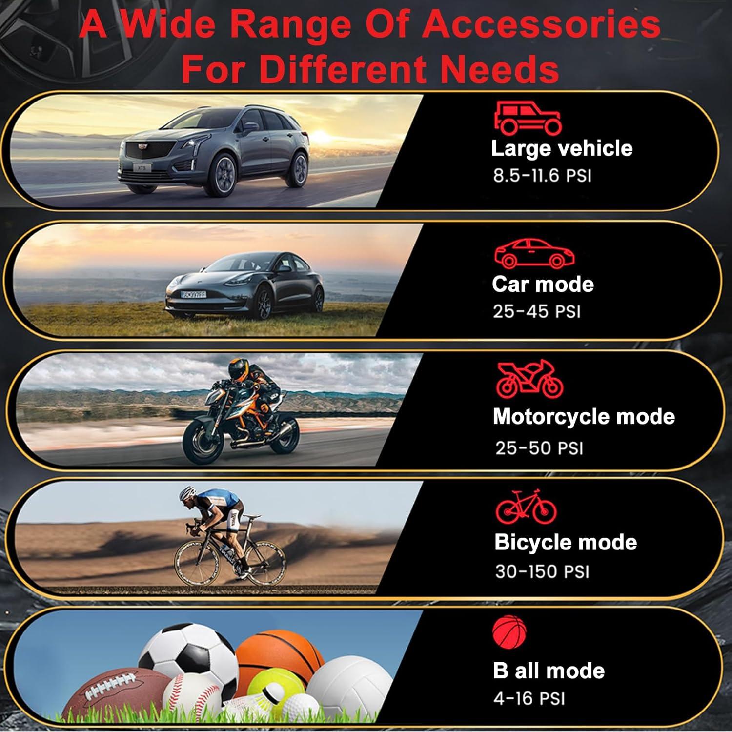 Compresor de Aire Portátil EAFCar 5622, 150 PSI, Batería