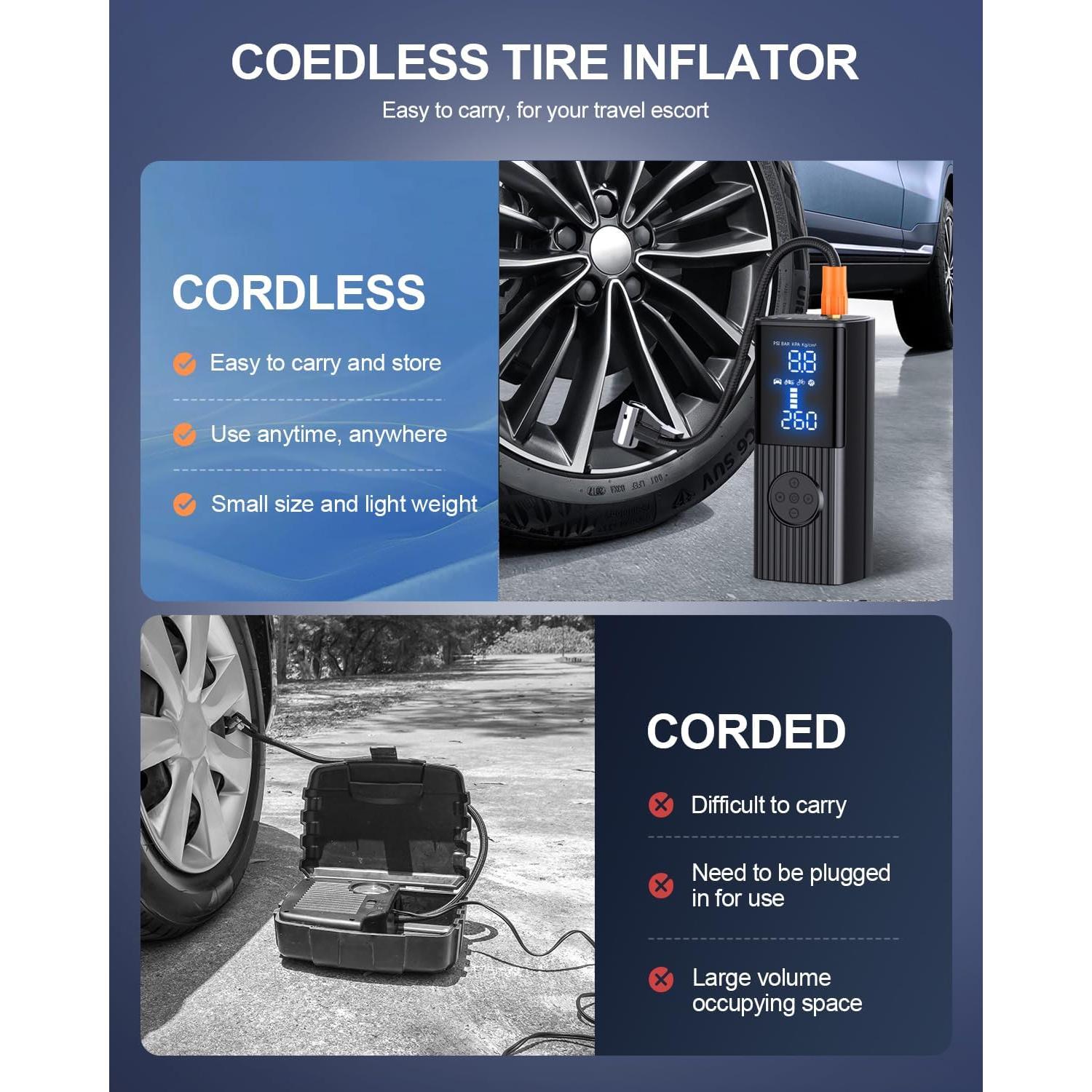 Compresor de Aire Portátil Hafuloky P014 180 PSI 36L/min