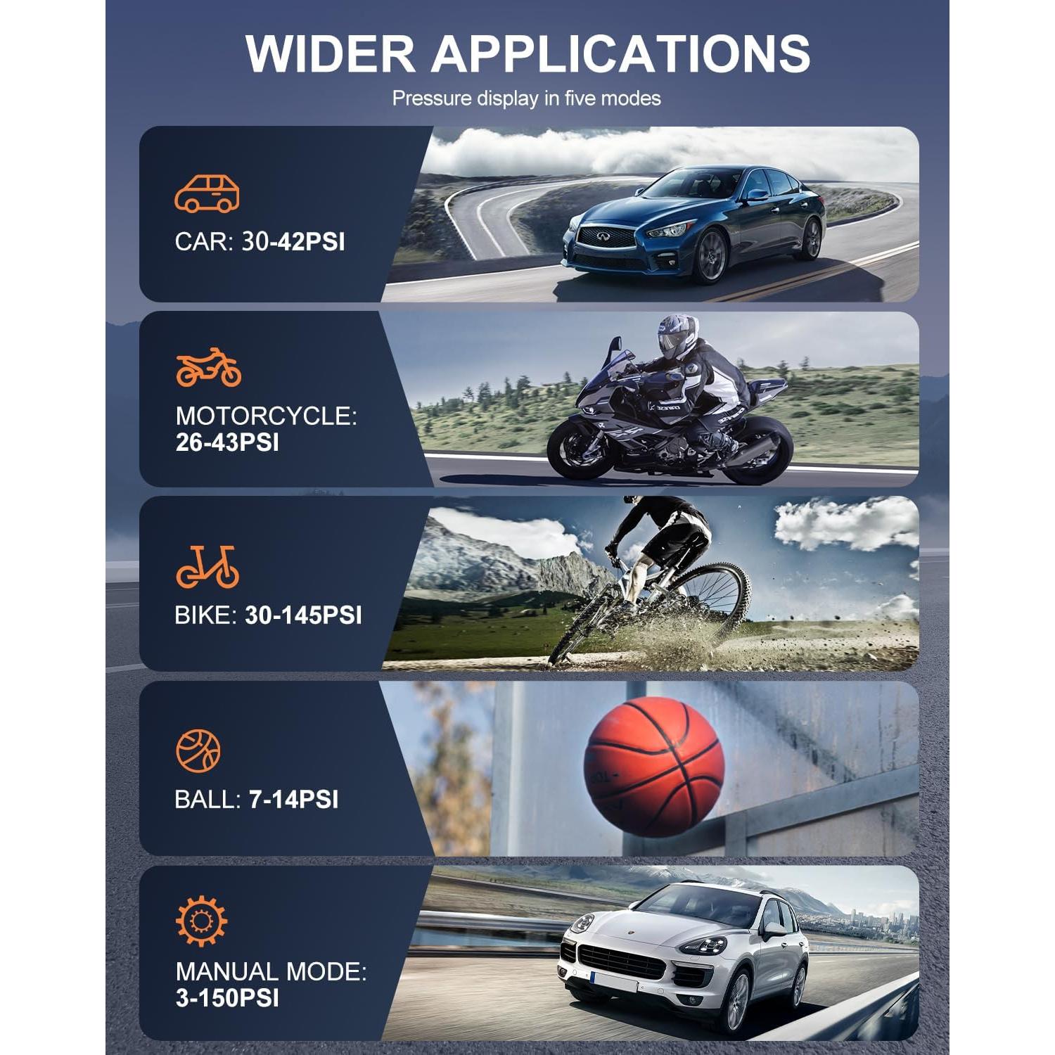 Compresor de Aire Portátil Hafuloky P014 180 PSI 36L/min