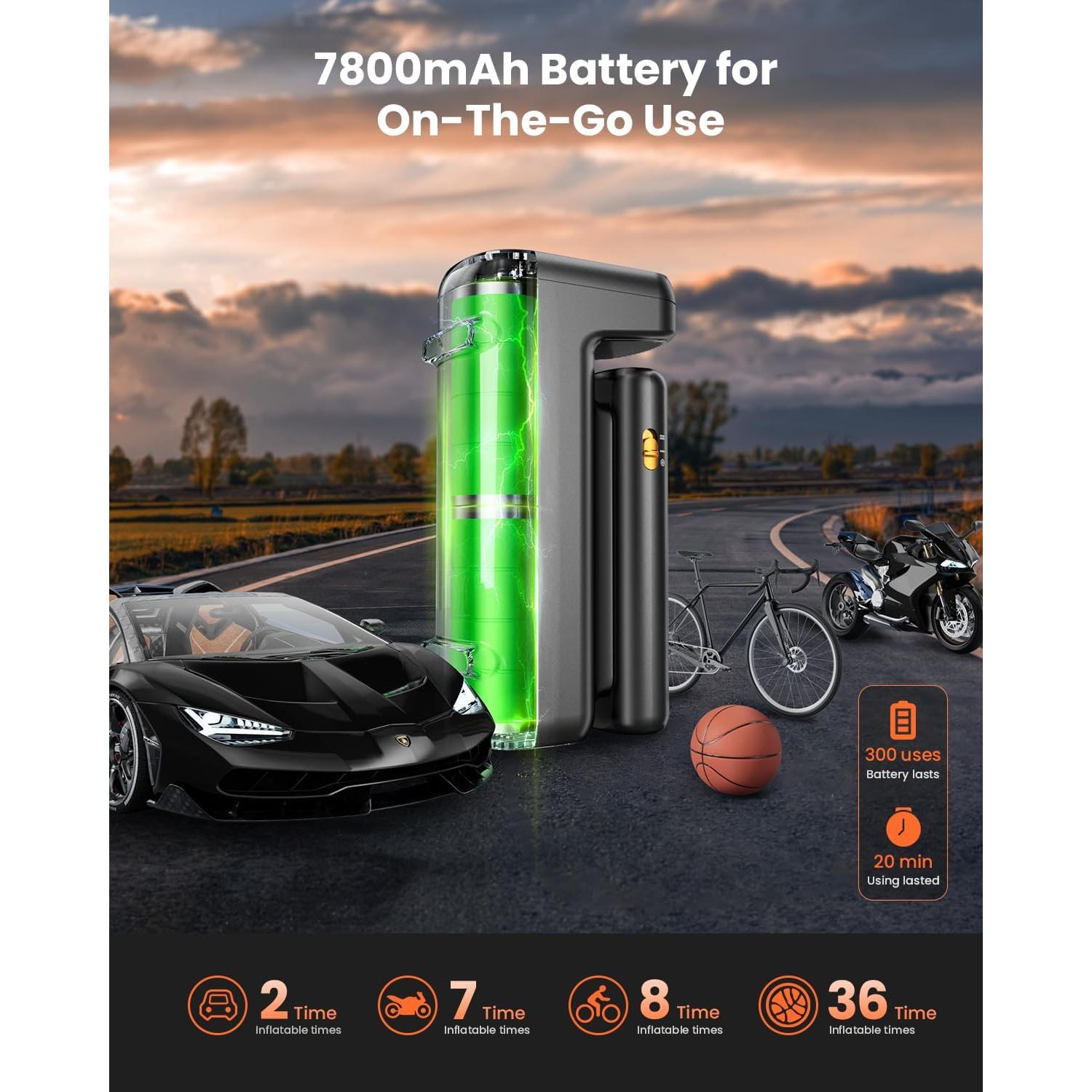 Compresor de Aire Portátil BANKKY EK30101 150PSI 7800mAh