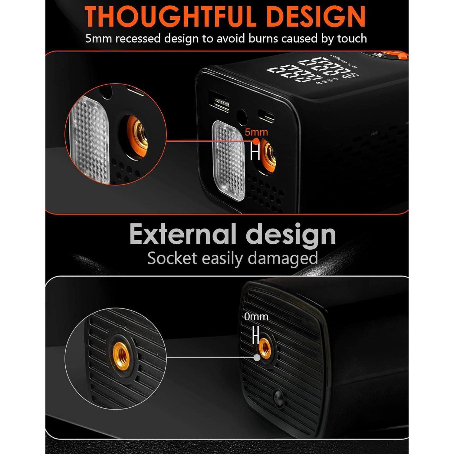 Compresor de Aire Portátil Timobor 150 PSI para Auto y Bicicleta