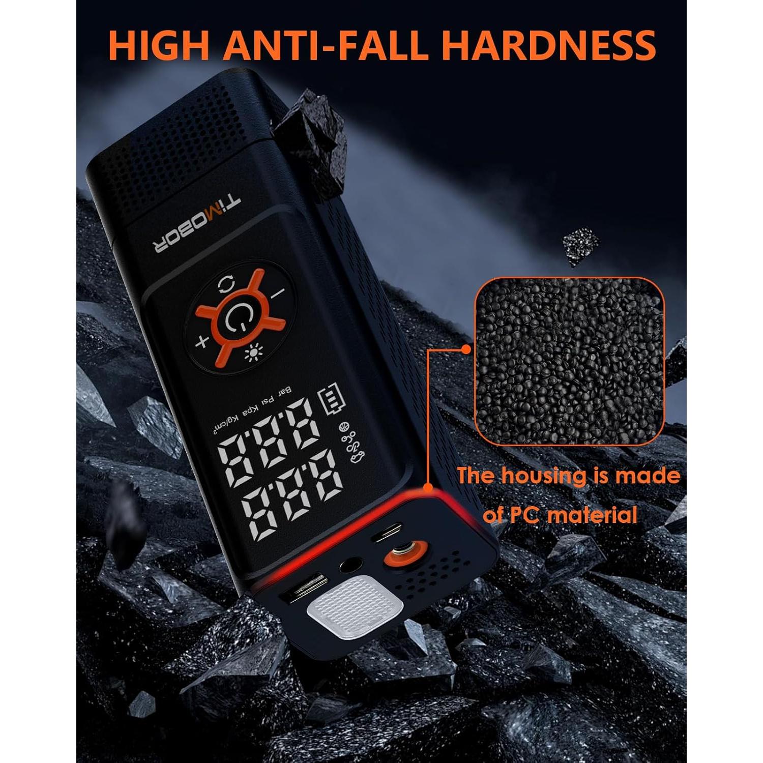 Compresor de Aire Portátil Timobor 150 PSI para Auto y Bicicleta