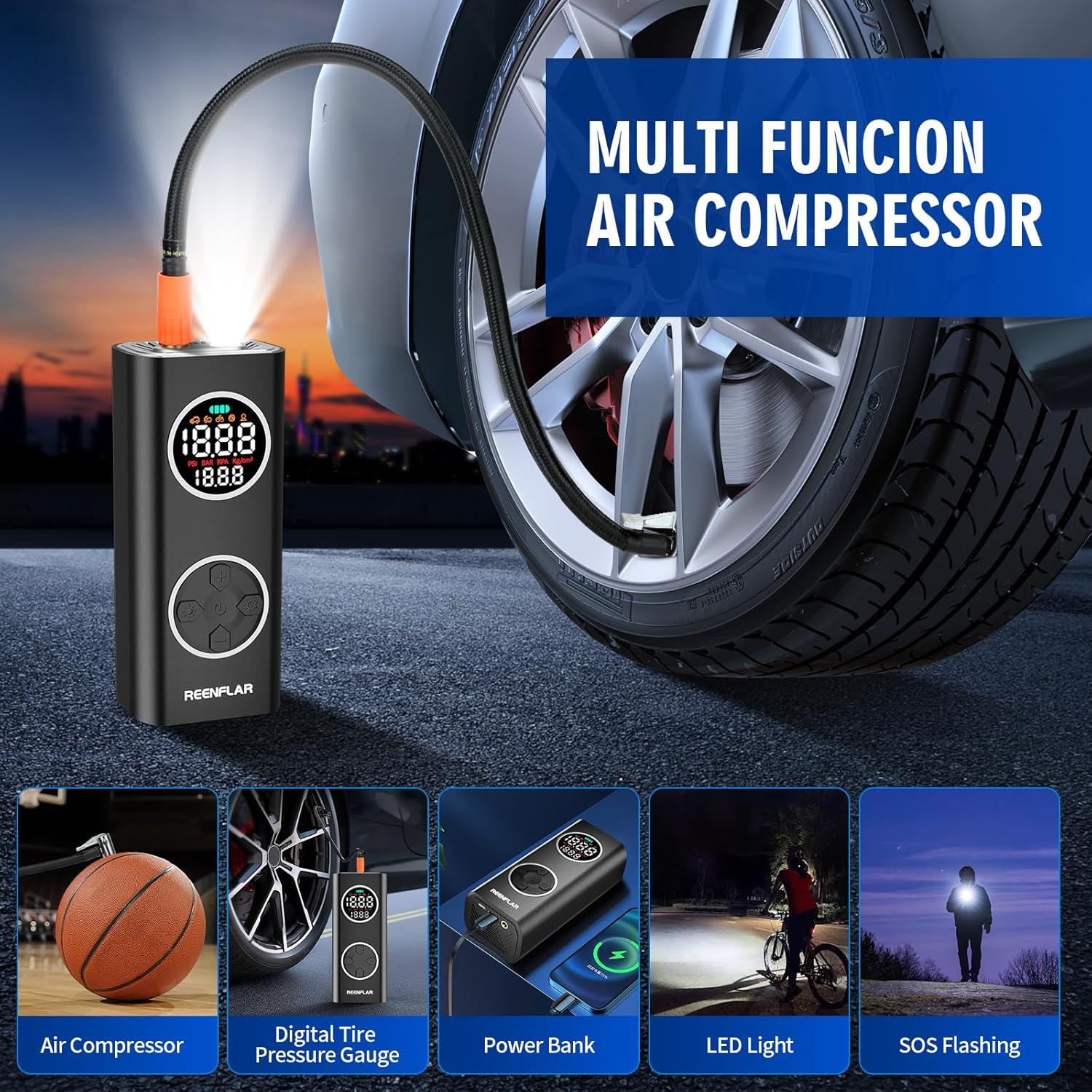 Inflador de Neumáticos Portátil REENFLAR Q5 150PSI USB-C