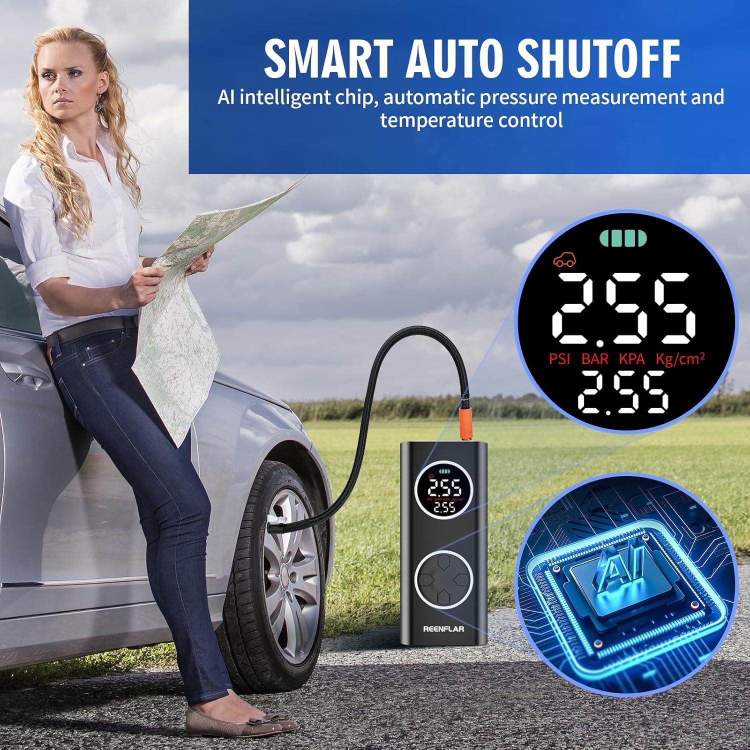 Inflador de Neumáticos Portátil REENFLAR Q5 150PSI USB-C