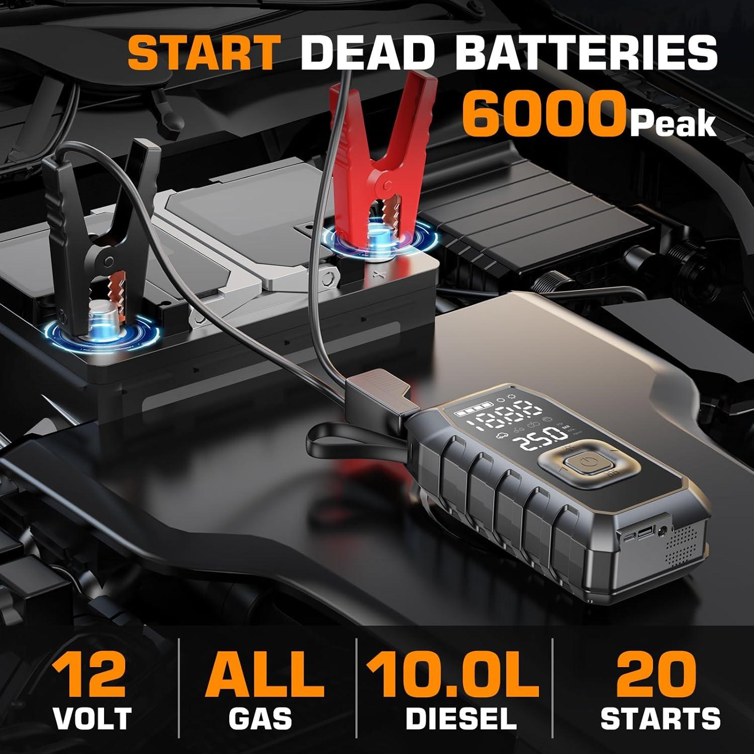 Compresor de Aire Portátil Imptweha PQ225 180PSI Batería 12000mAh