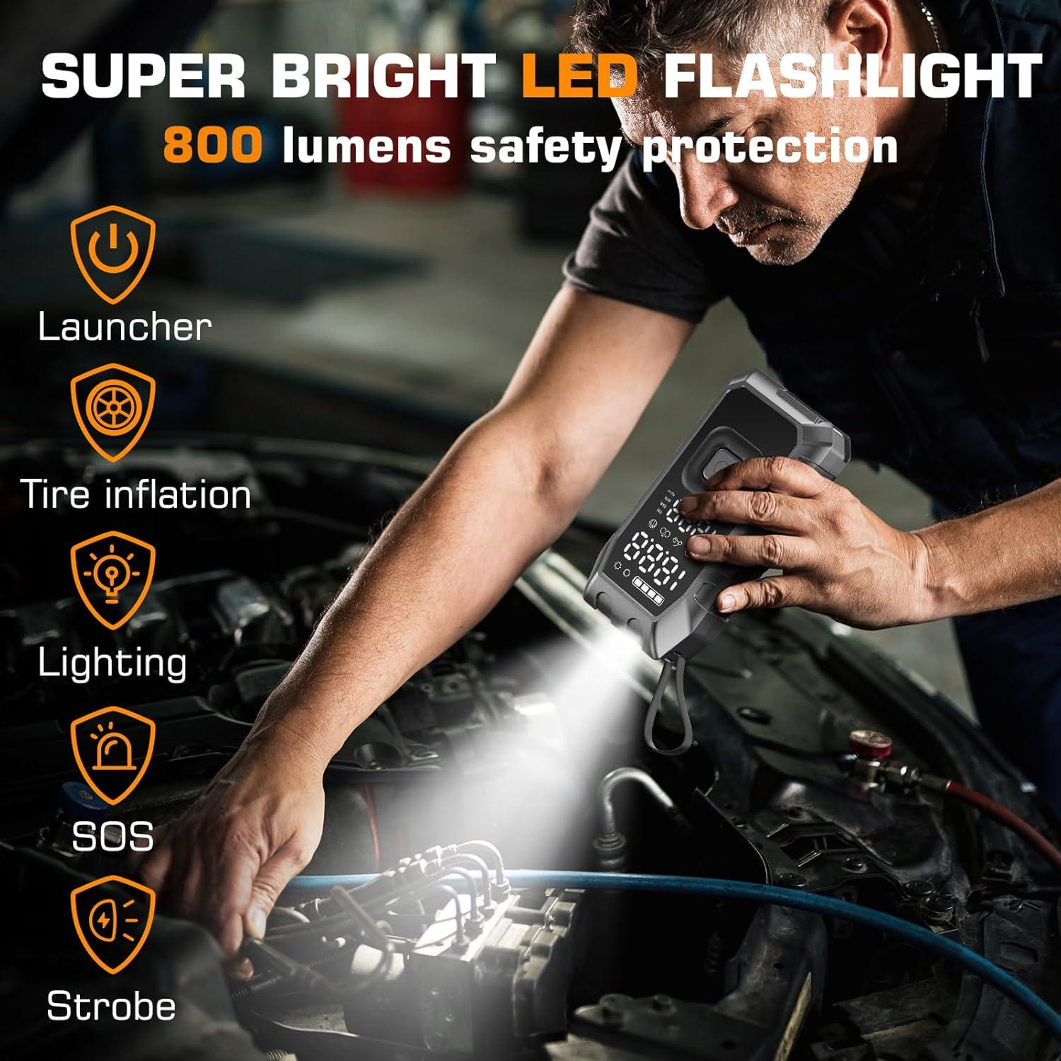 Compresor de Aire Portátil Imptweha PQ225 180PSI Batería 12000mAh