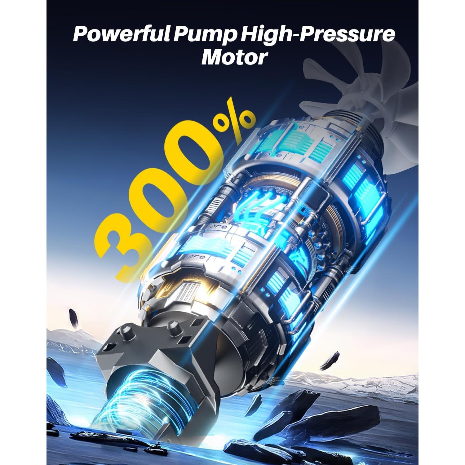 Inflador de Neumáticos Portátil AUTOONE AC01 150 PSI Inalámbrico