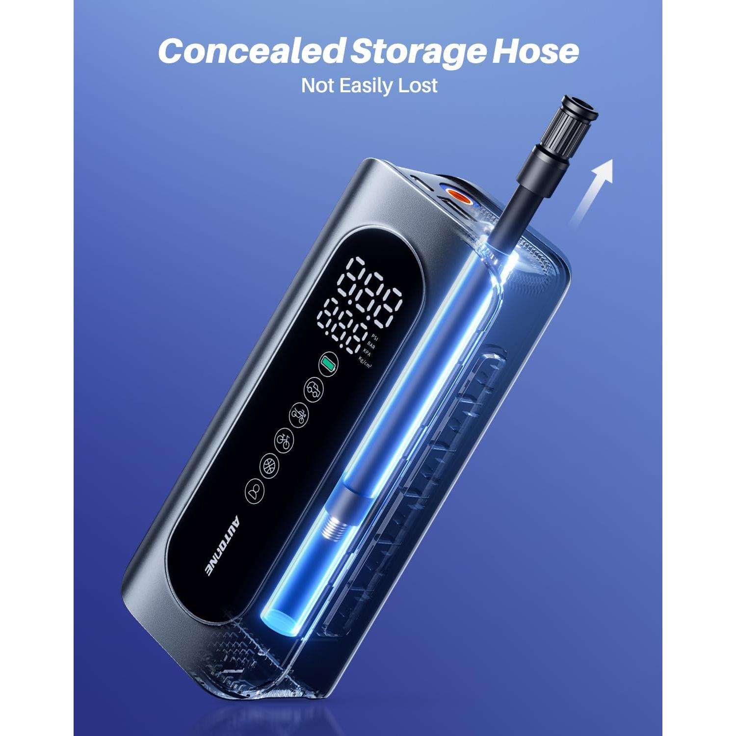 Inflador de Neumáticos Portátil AUTOONE AC01 150 PSI Inalámbrico