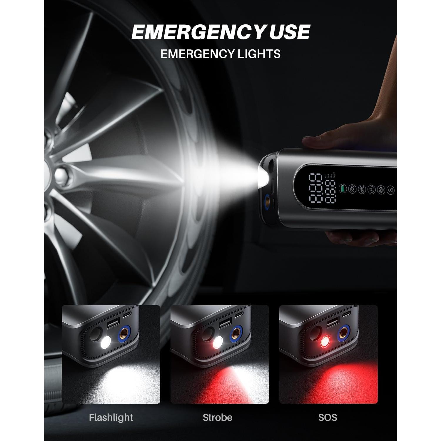 Inflador de Neumáticos Portátil AUTOONE AC01 150 PSI Inalámbrico