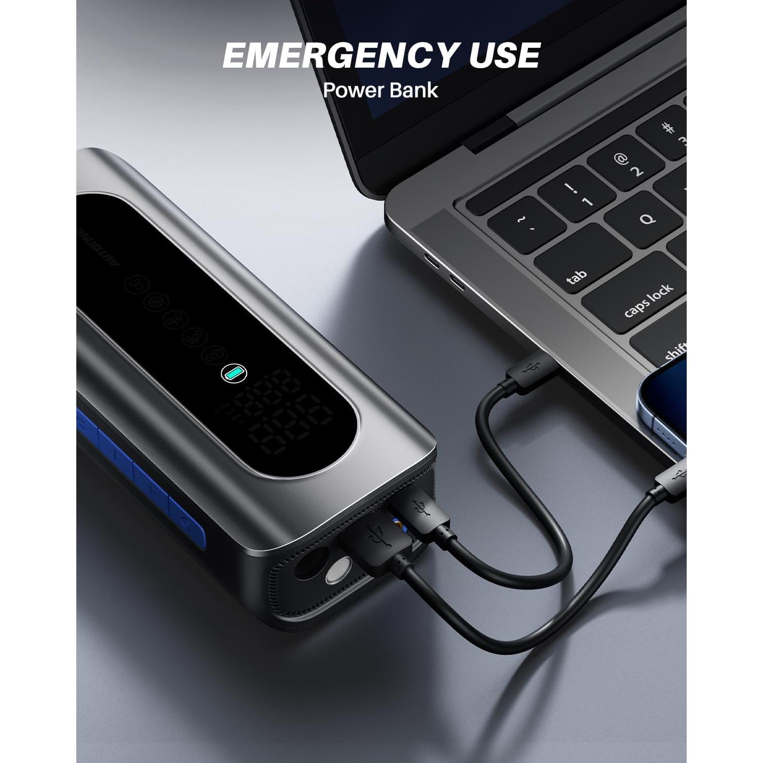 Inflador de Neumáticos Portátil AUTOONE AC01 150 PSI Inalámbrico