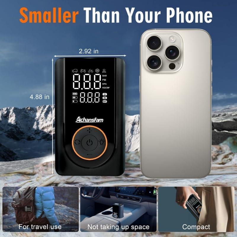 Compresor de Aire Portátil Achansfam L9 Pro 150 PSI Inalámbrico