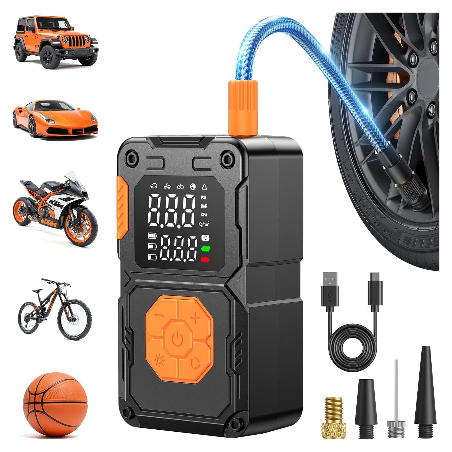 Compresor de Aire Portátil Hajomel EB03D 150 PSI con Luz LED