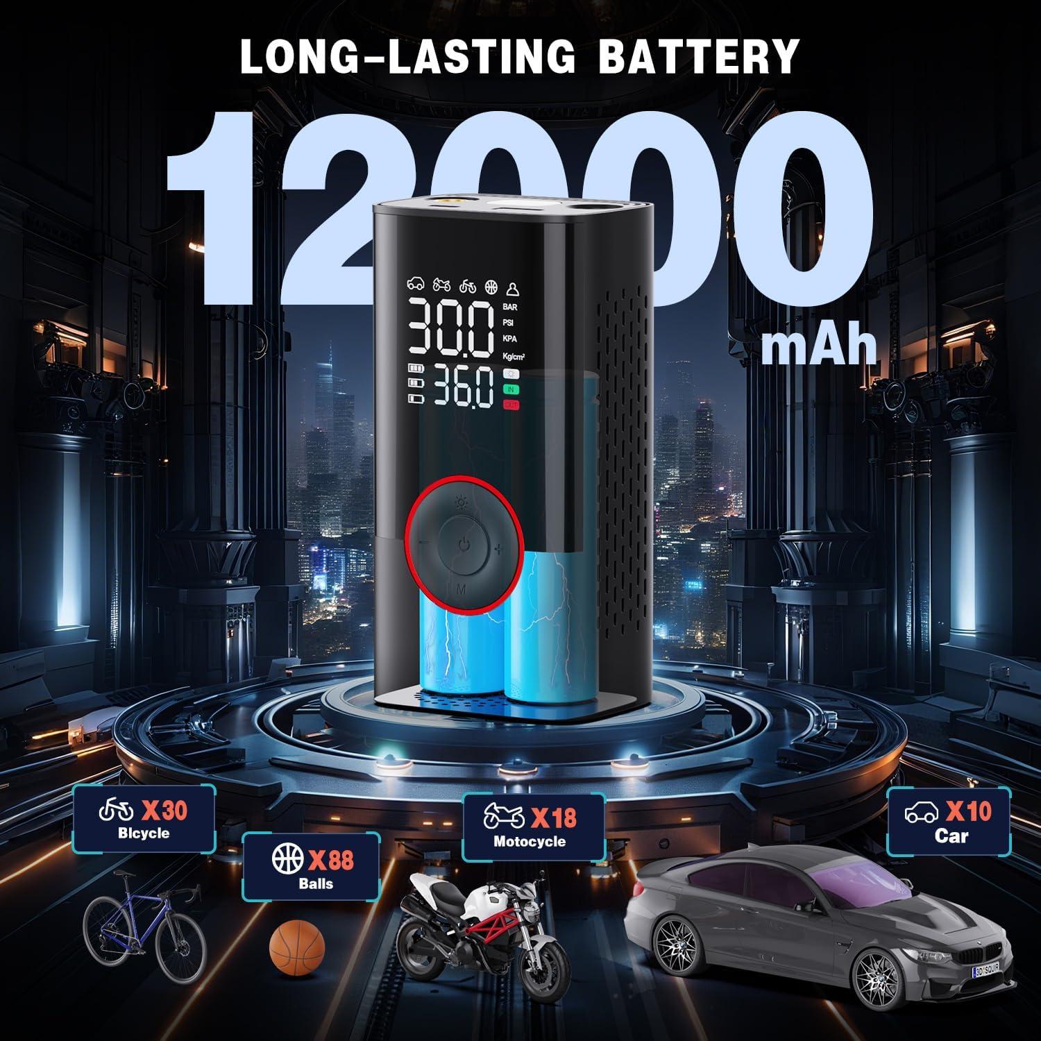 Compresor de Aire Portátil Motorenbau Bomba Inalámbrica 150PSI