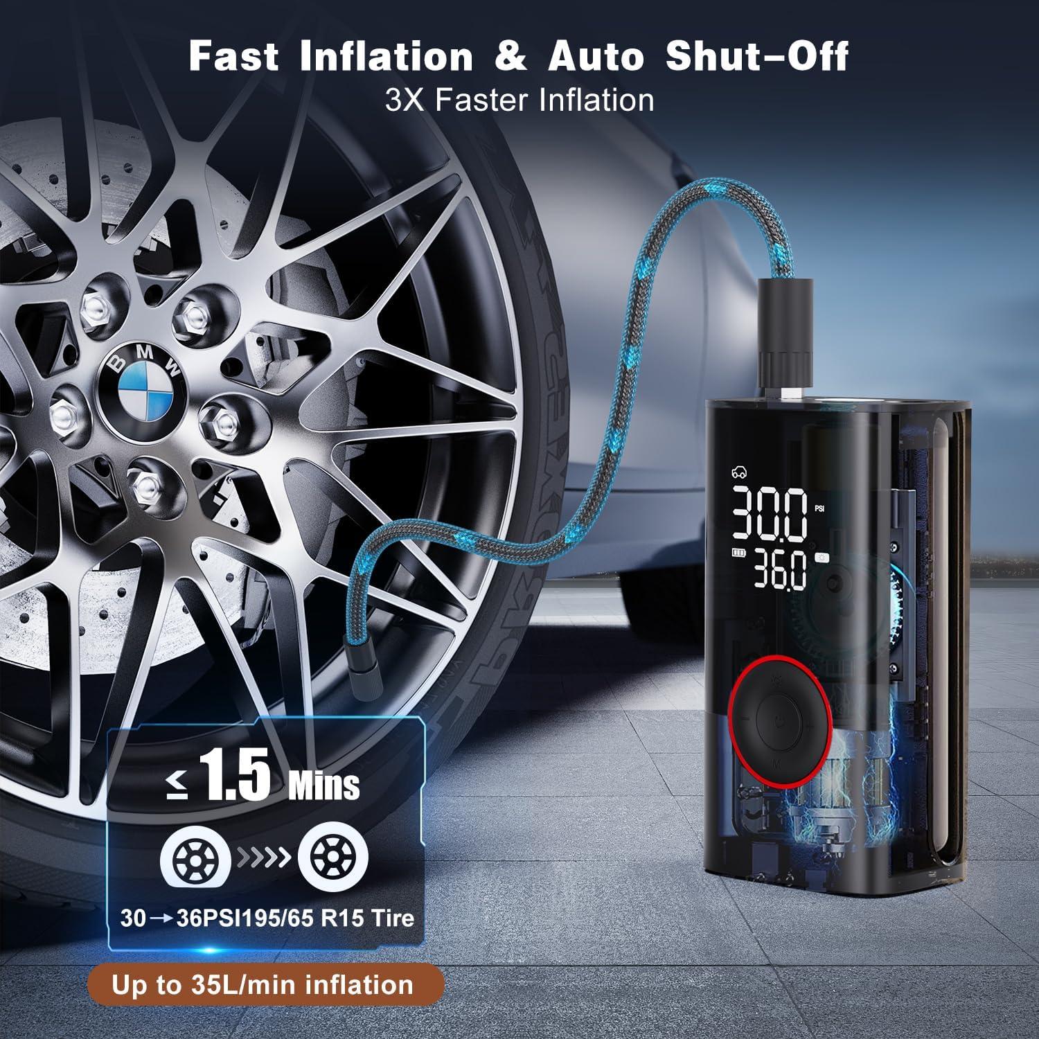 Compresor de Aire Portátil Motorenbau Bomba Inalámbrica 150PSI