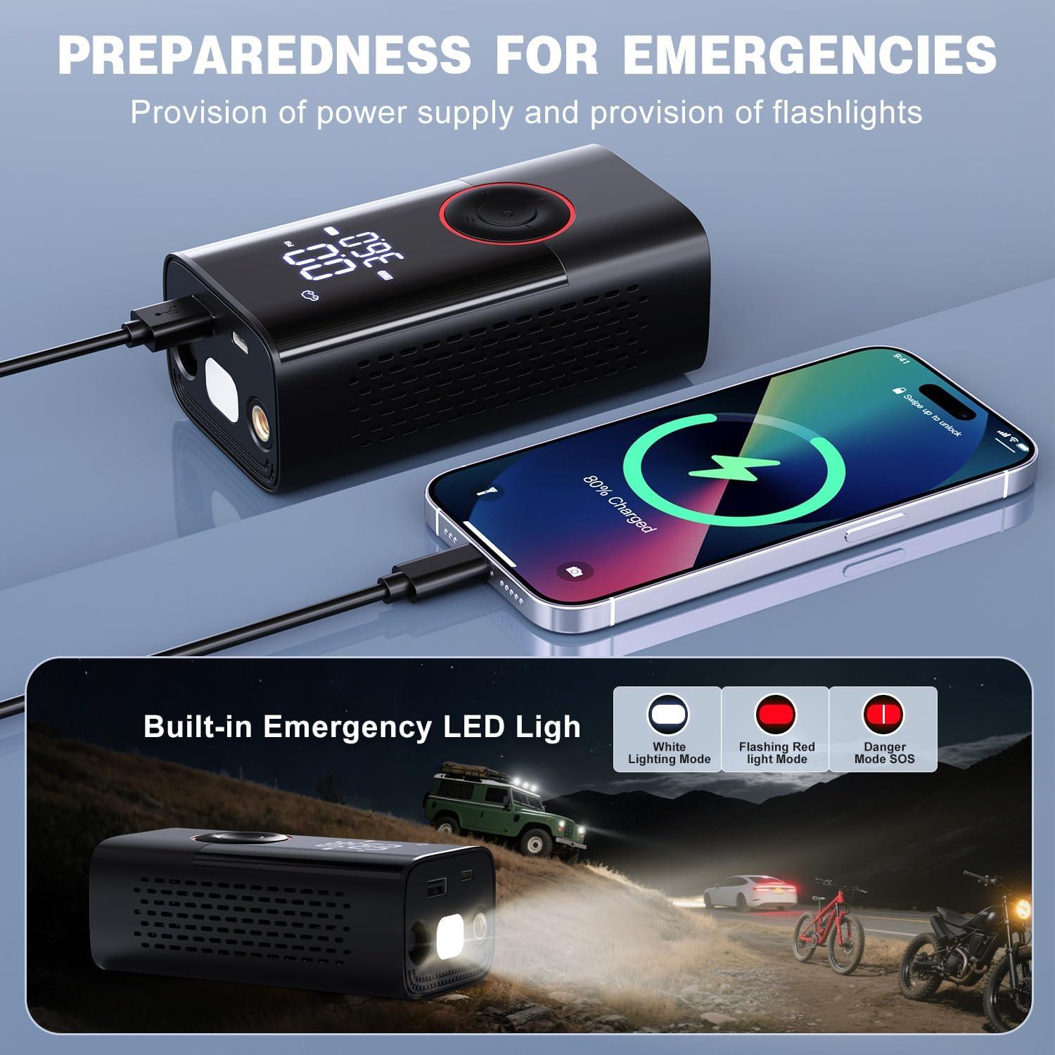 Compresor de Aire Portátil Motorenbau Bomba Inalámbrica 150PSI