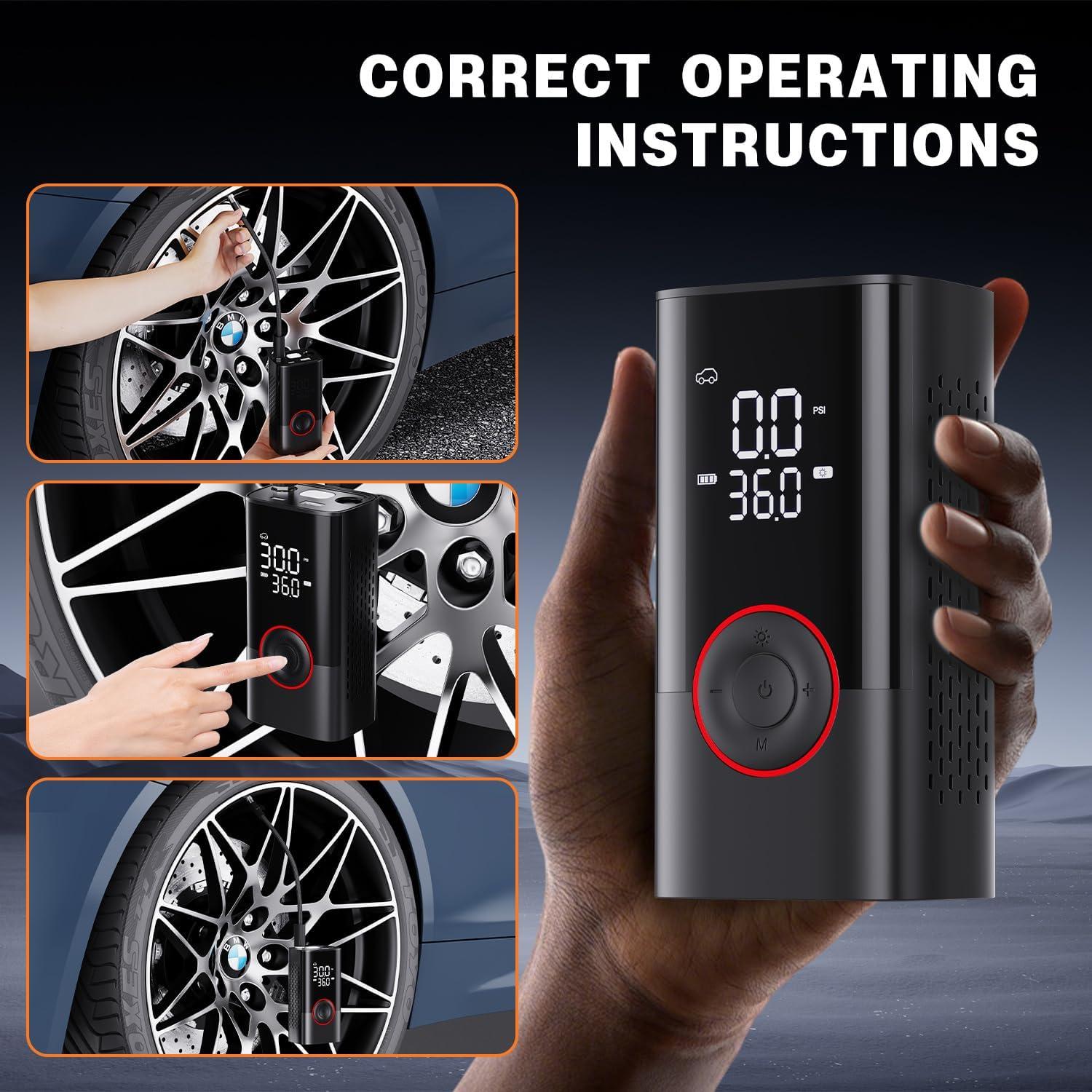 Compresor de Aire Portátil Motorenbau Bomba Inalámbrica 150PSI