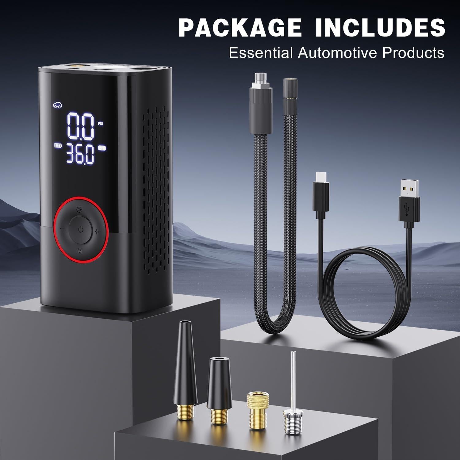 Compresor de Aire Portátil Motorenbau Bomba Inalámbrica 150PSI