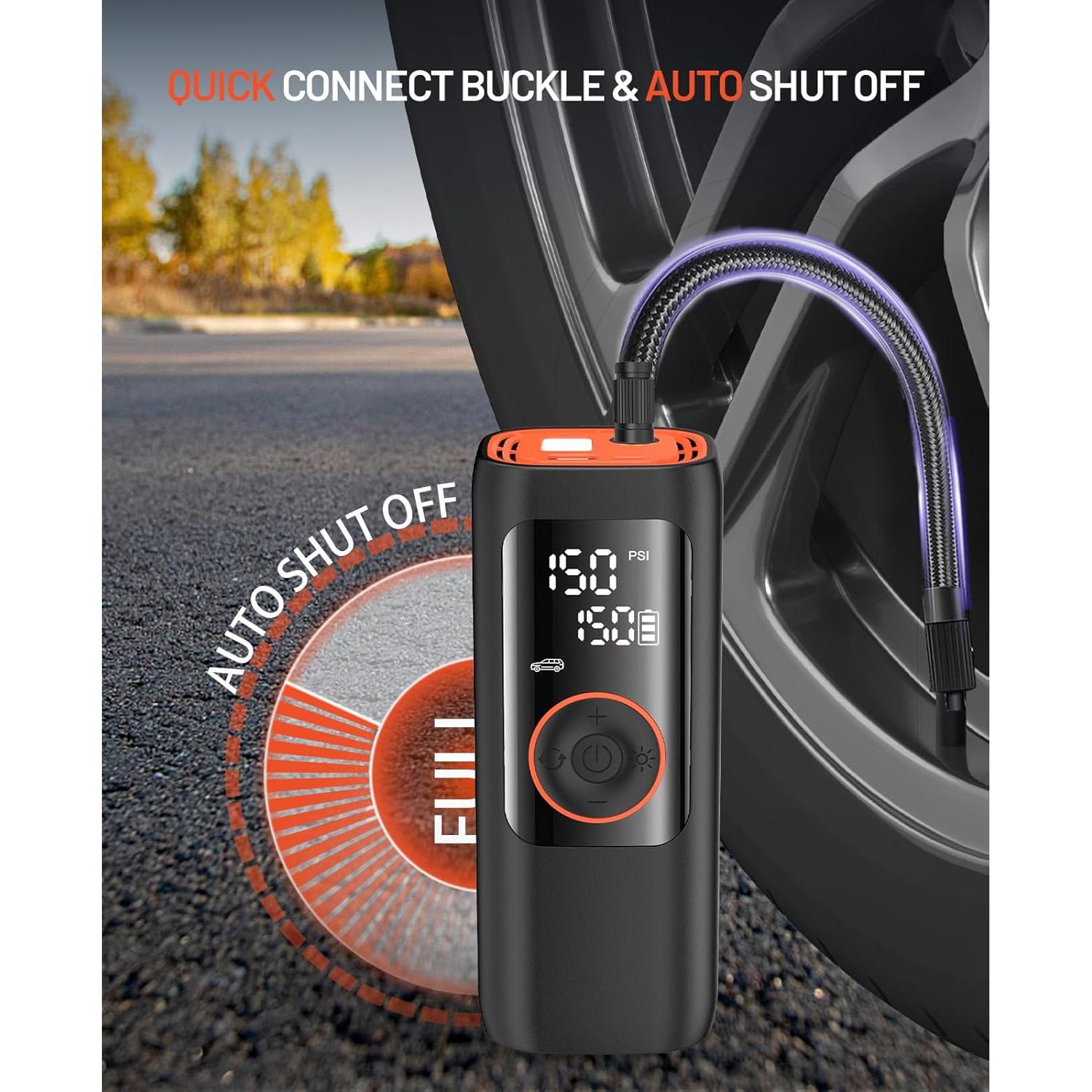 Inflador de Neumáticos BDO B-1 Inalámbrico 150 PSI LCD