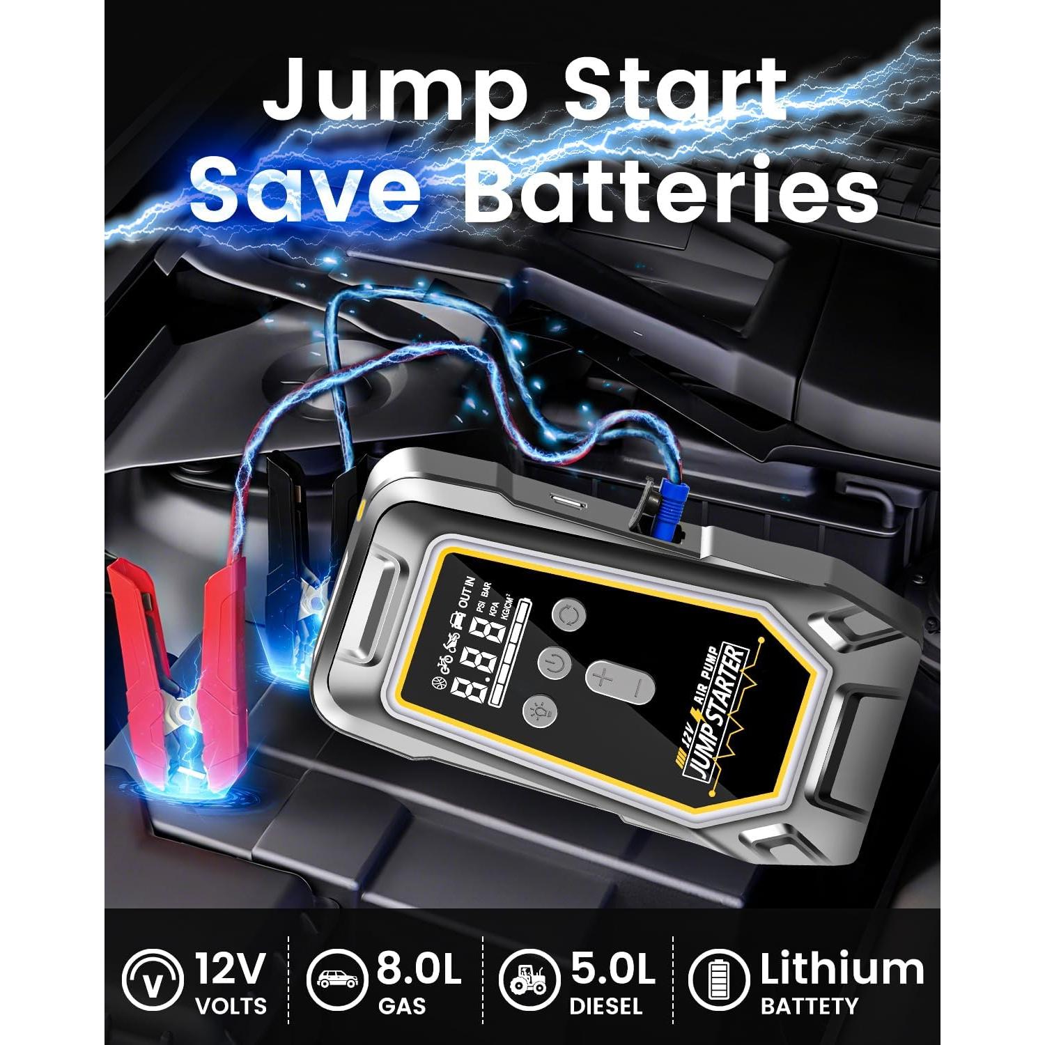 Arrancador de Salto NOBIWA DY49-1 con Compresor 150 PSI