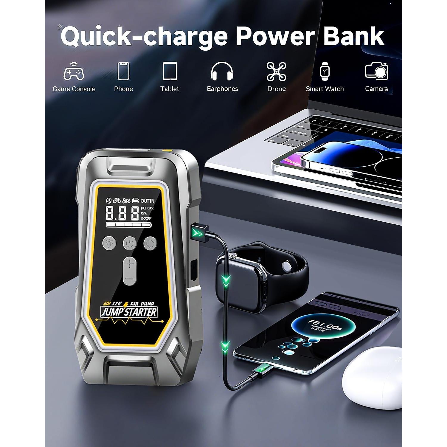 Arrancador de Salto NOBIWA DY49-1 con Compresor 150 PSI