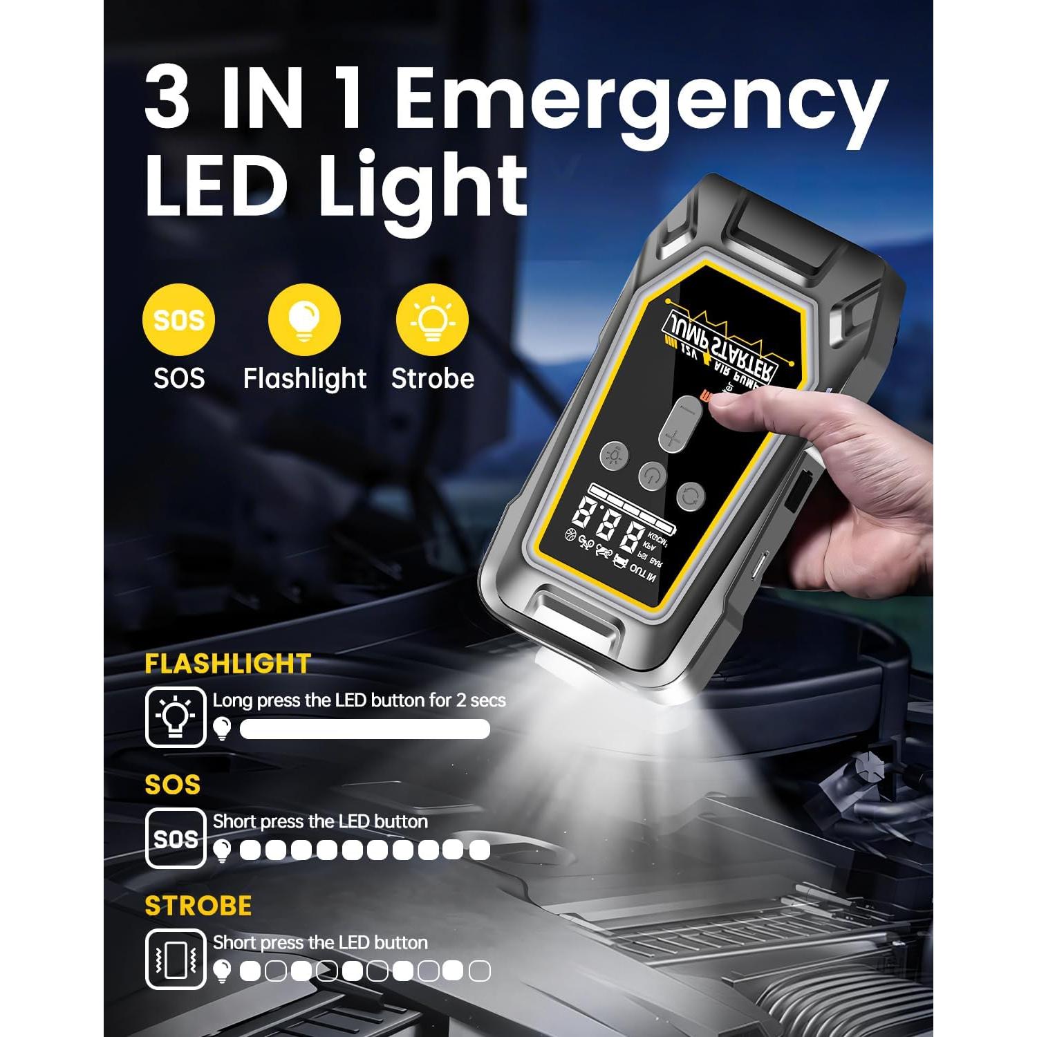 Arrancador de Salto NOBIWA DY49-1 con Compresor 150 PSI