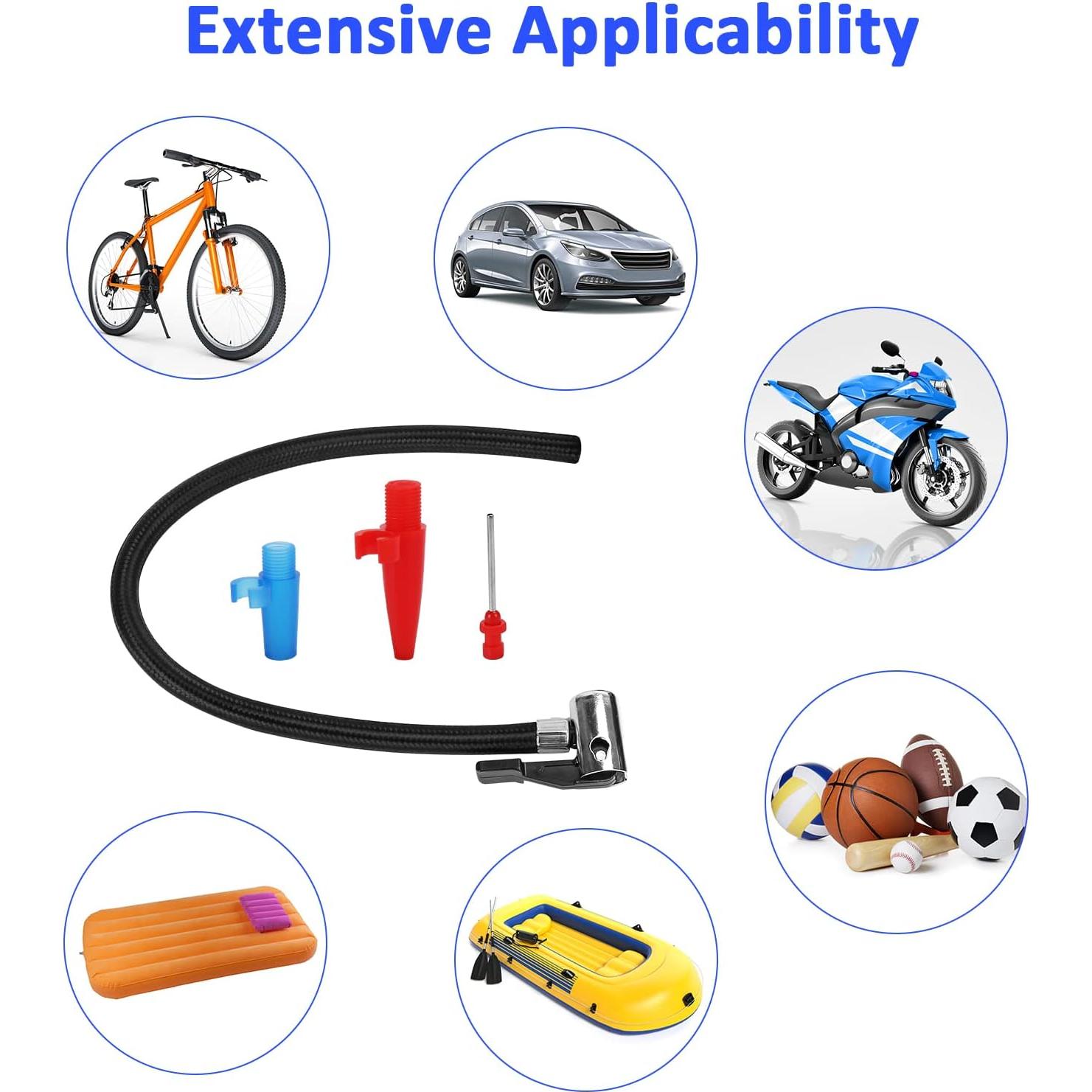 Cordless Air Compressor Tire Inflator,Portable Handheld Air Pump for Tires with Digital Pressure Gauge,12V Rechargeable Battery Powered Wireless Air Pump for Car Bike Bicycles Motorcycles Ball