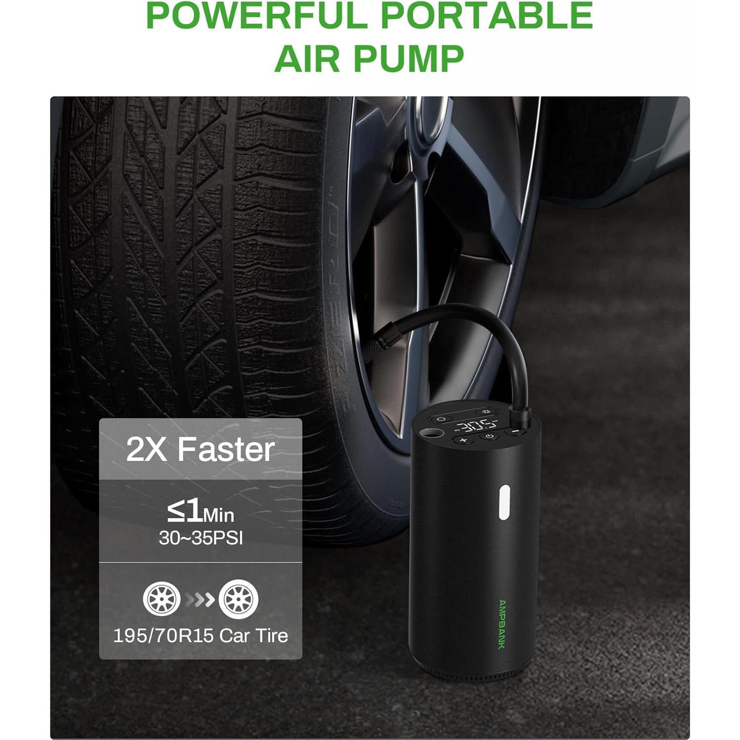 Compresor de Aire Portátil AMPBANK AT004 150PSI con Manómetro