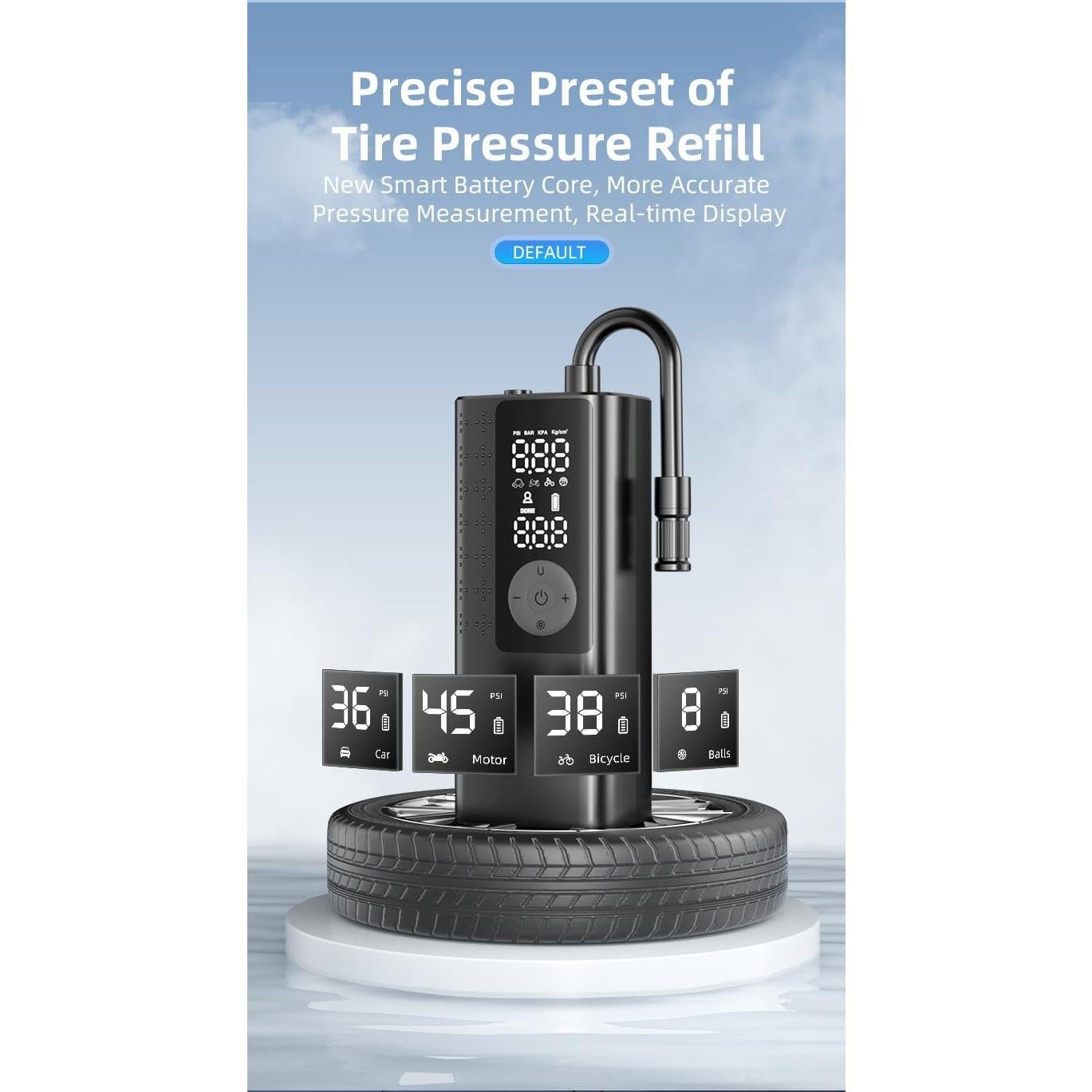 Inflador de Neumáticos Inalámbrico VisionMin T01 150PSI