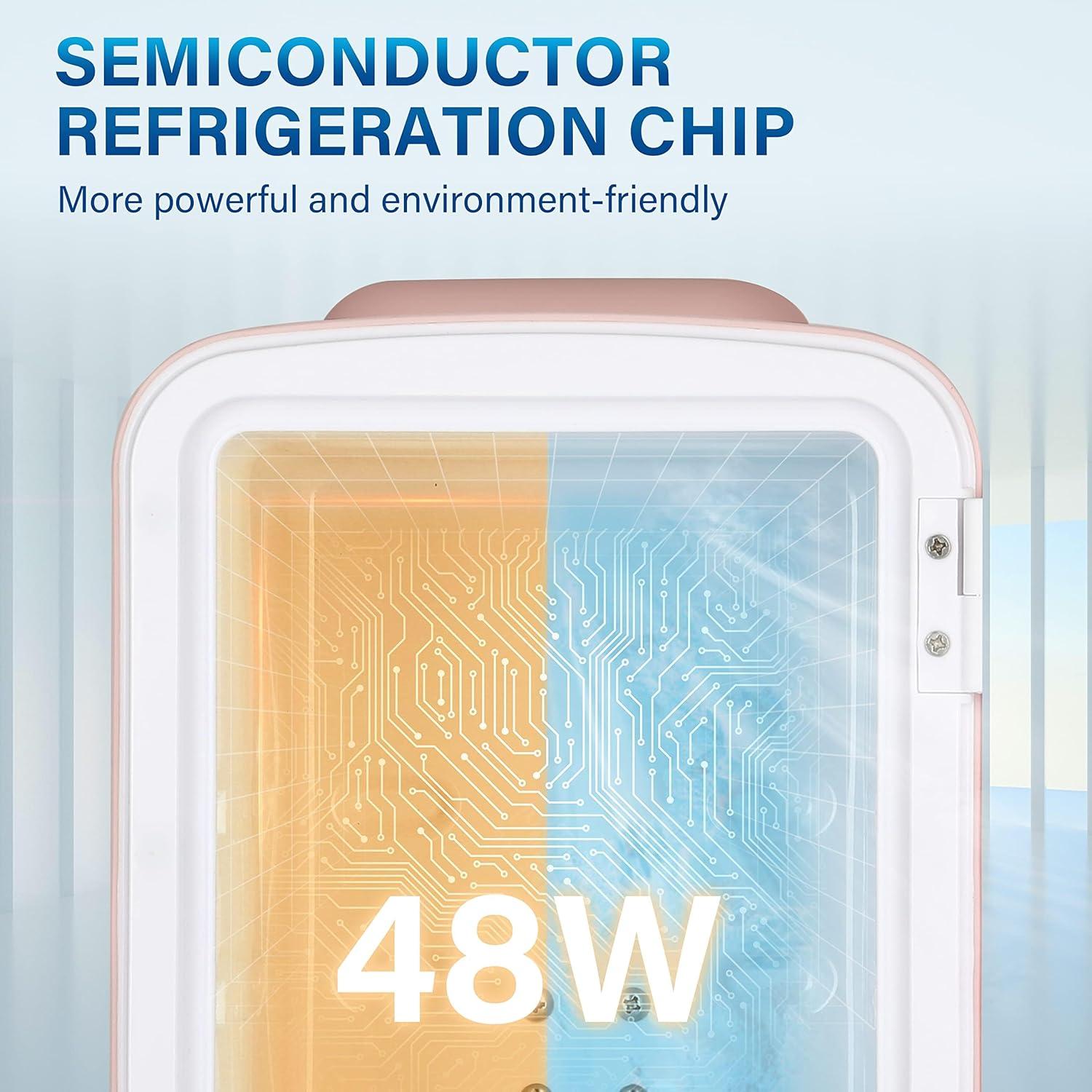 Mini Nevera Simple Deluxe 4L Rosa, Enfriador y Calentador