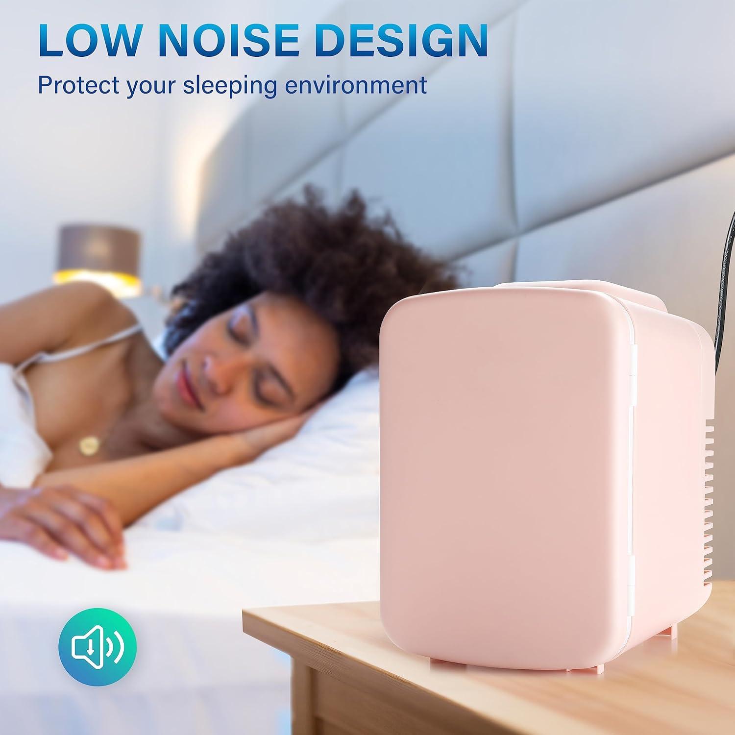 Mini Nevera Simple Deluxe 4L Rosa, Enfriador y Calentador