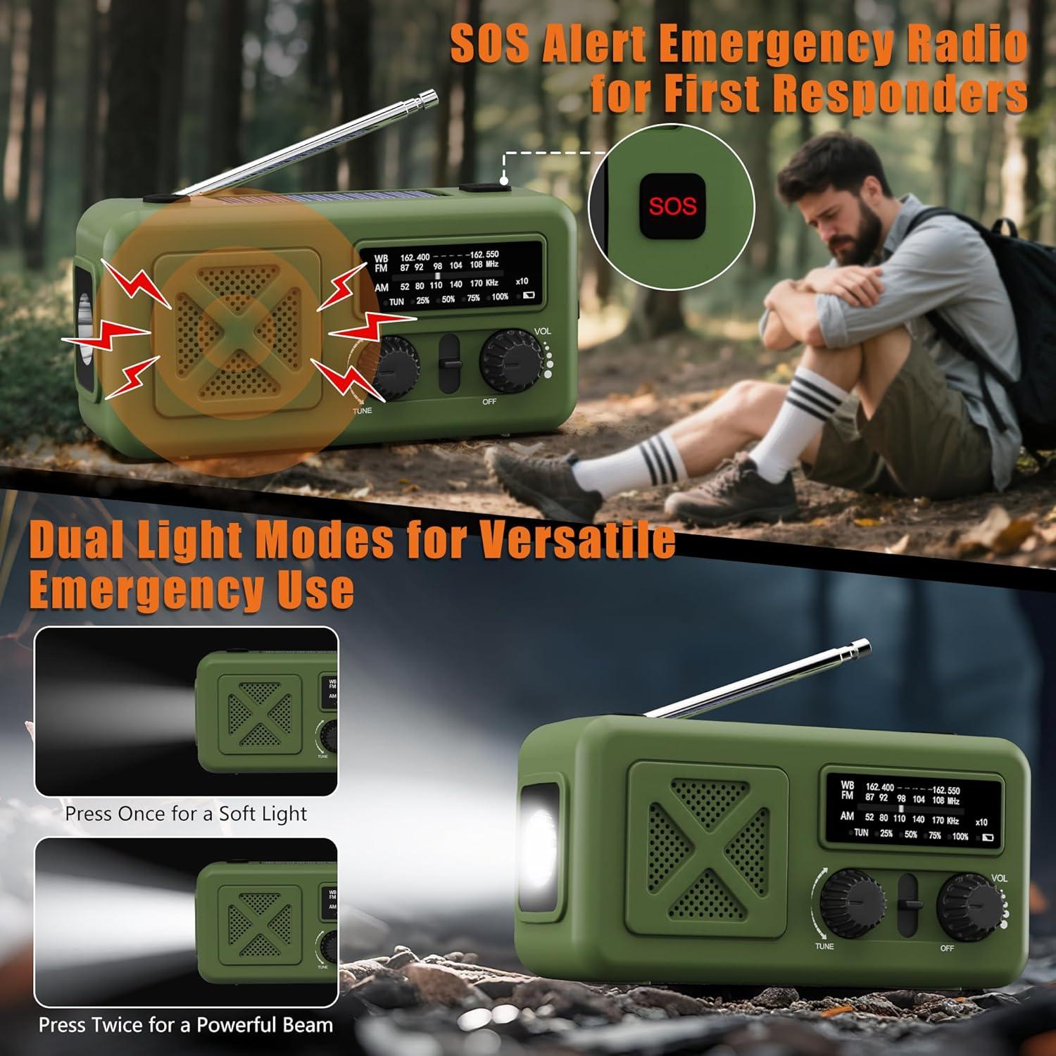 Radio de Emergencia Solar Qixin YX218 5000mAh con Linterna