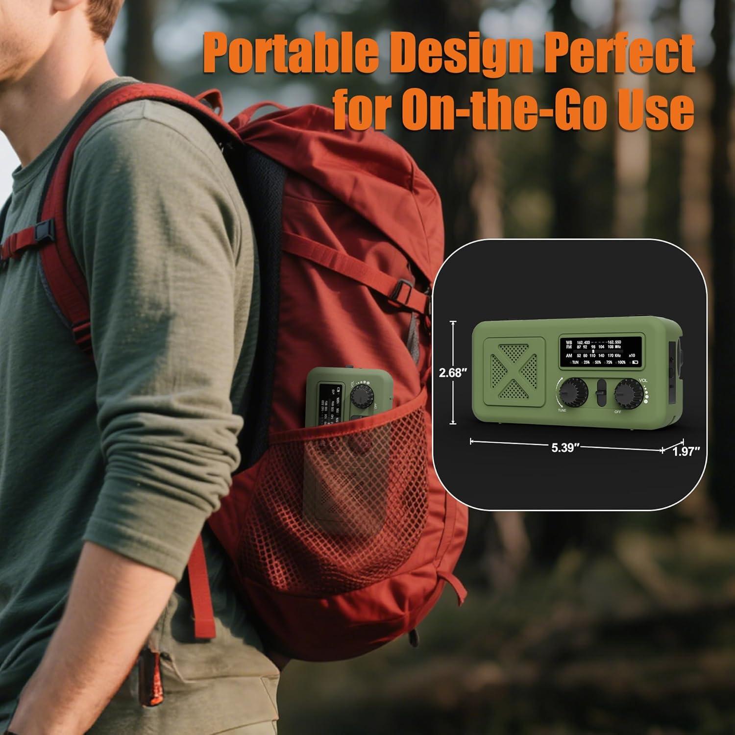 Radio de Emergencia Solar Qixin YX218 5000mAh con Linterna