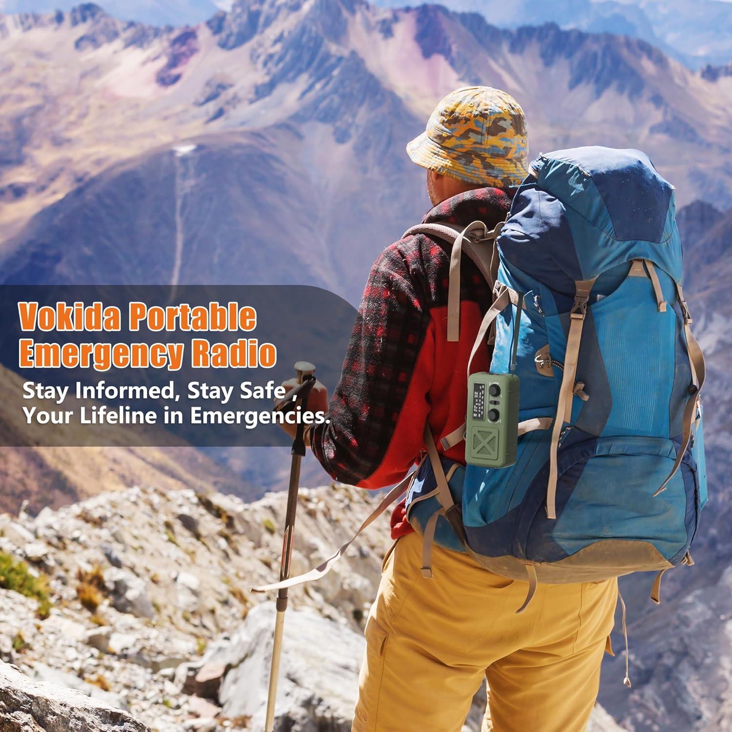 Radio de Emergencia Solar Qixin YX218 5000mAh con Linterna