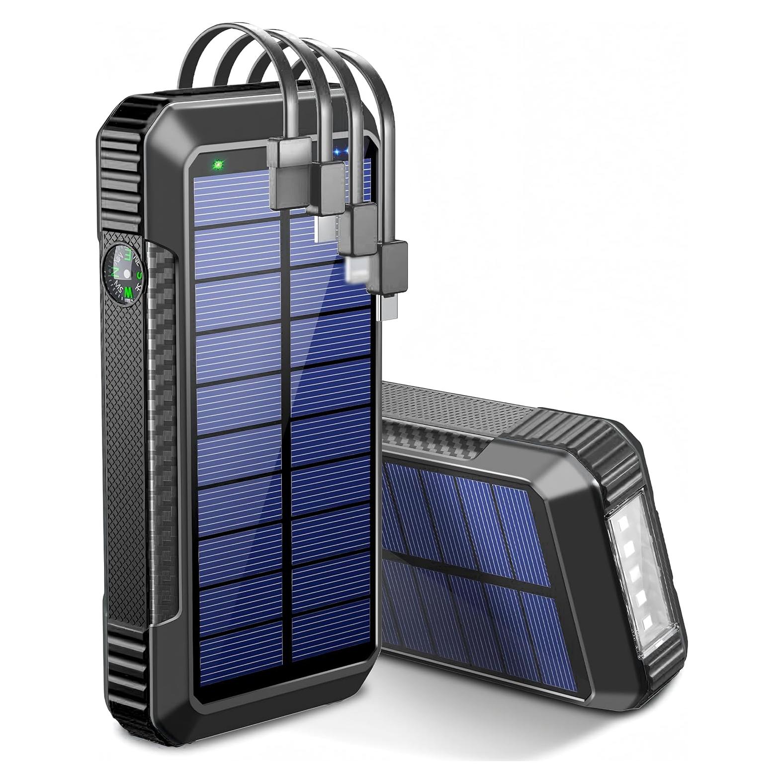 Banco de Energía Solar DJKK 52800mAh Cargador Inalámbrico 22.5W