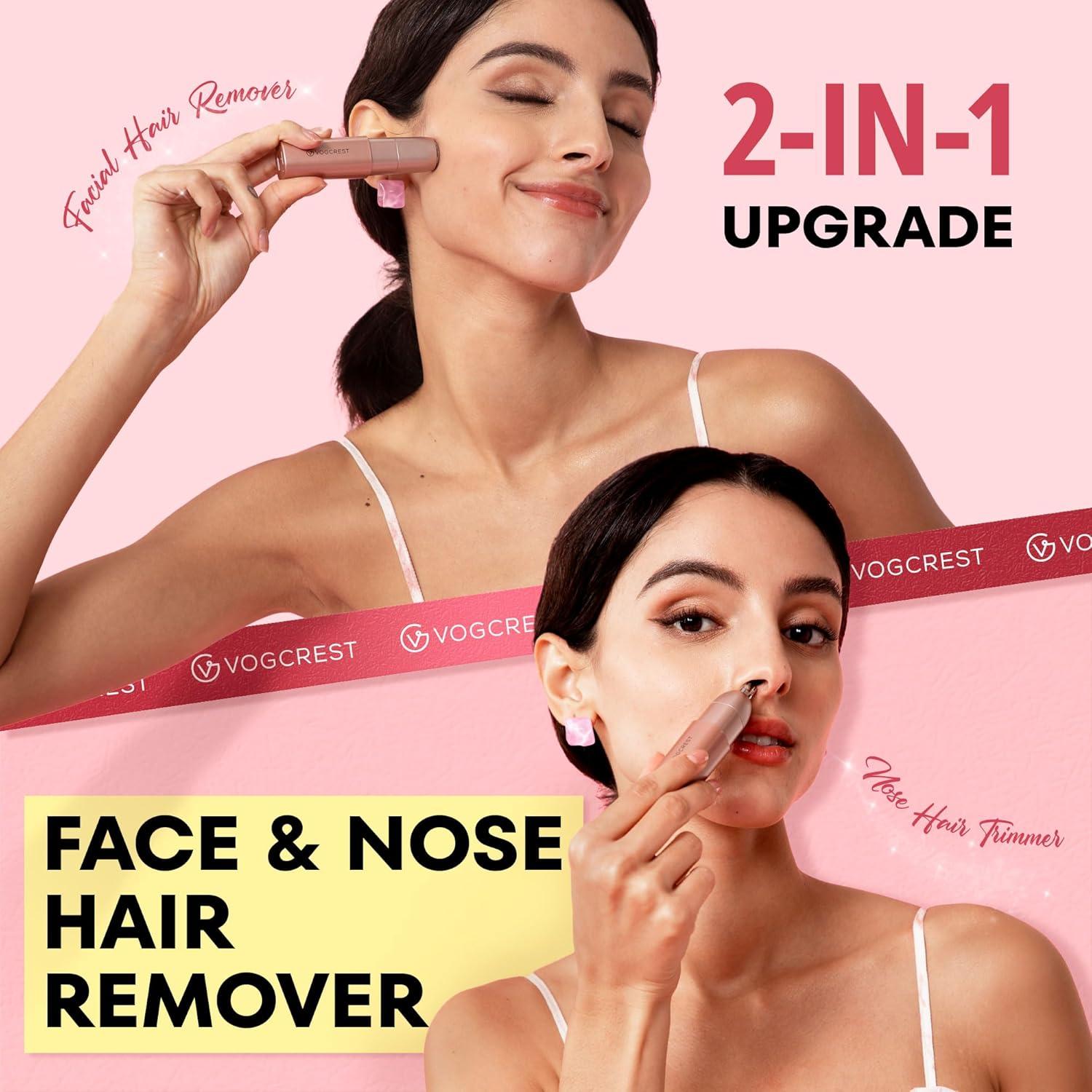 Recortador de Nariz VG VOGCREST Oro Rosa 2 en 1 Recargable