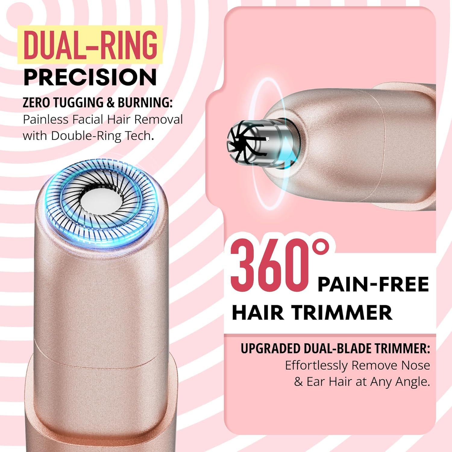 Recortador de Nariz VG VOGCREST Oro Rosa 2 en 1 Recargable