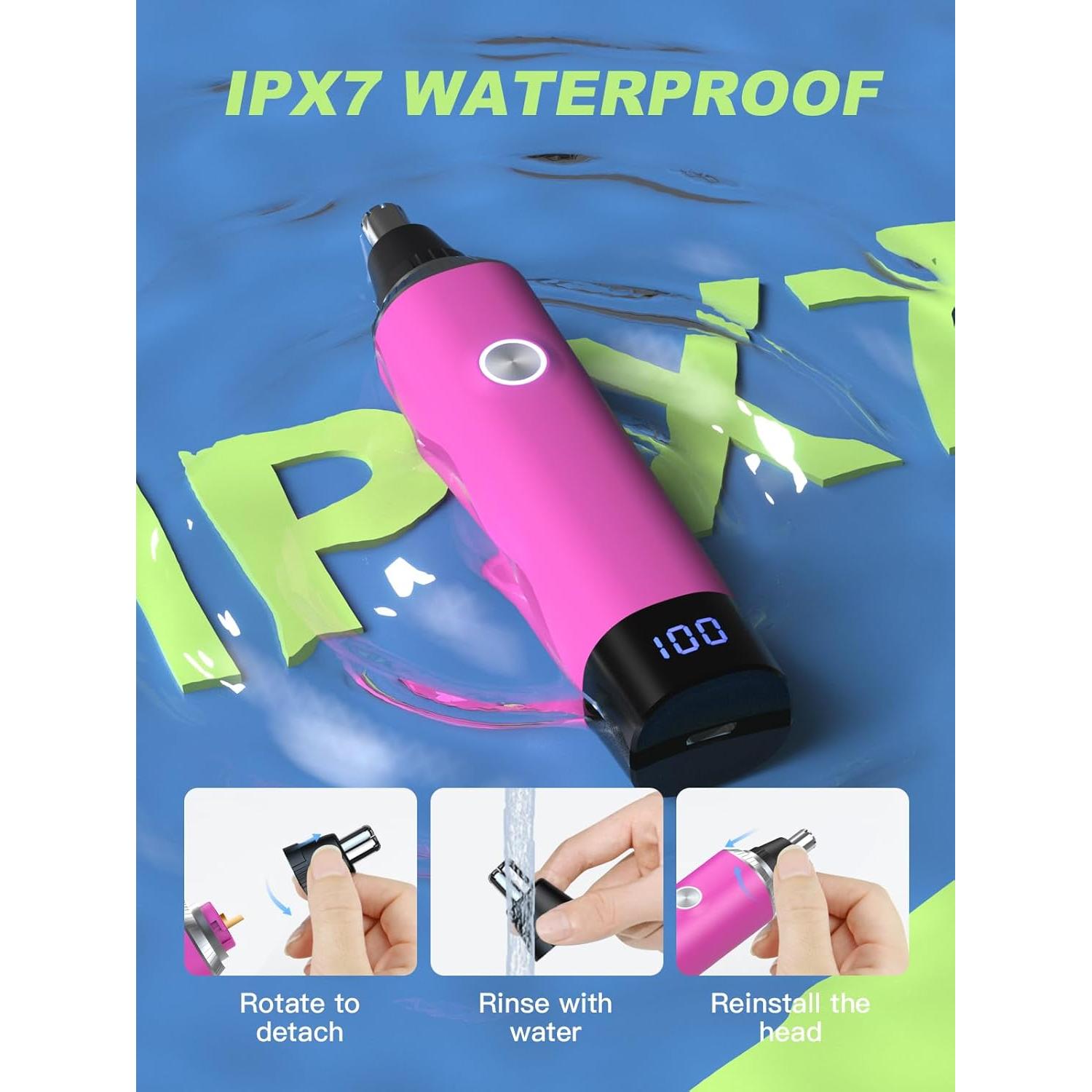 Recortador de Vello Nasal y Oído TXWDFHL Recargable IPX7